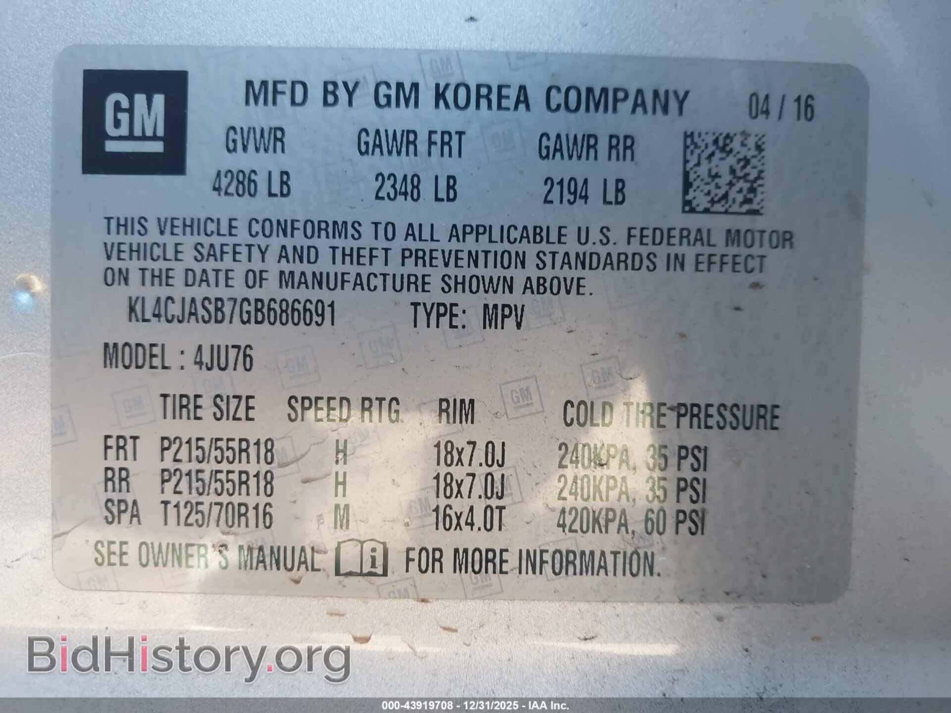 2016 BUICK ENCORE - VIN: KL4CJASB7GB686691 - Photo 9