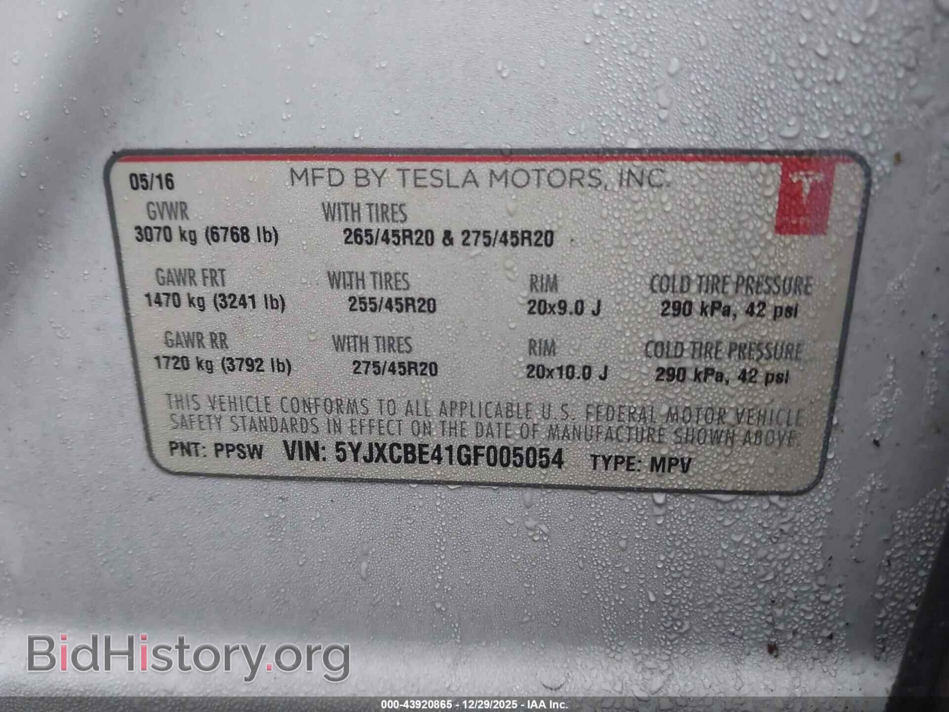 2016 TESLA MODEL X - VIN: 5YJXCBE41GF005054 - Photo 9