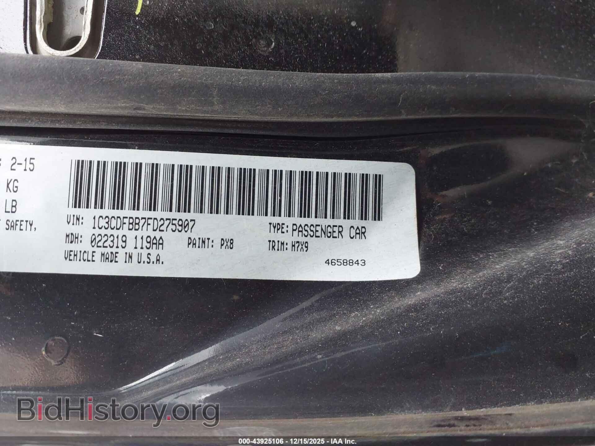 2015 DODGE DART - VIN: 1C3CDFBB7FD275907 - Photo 9