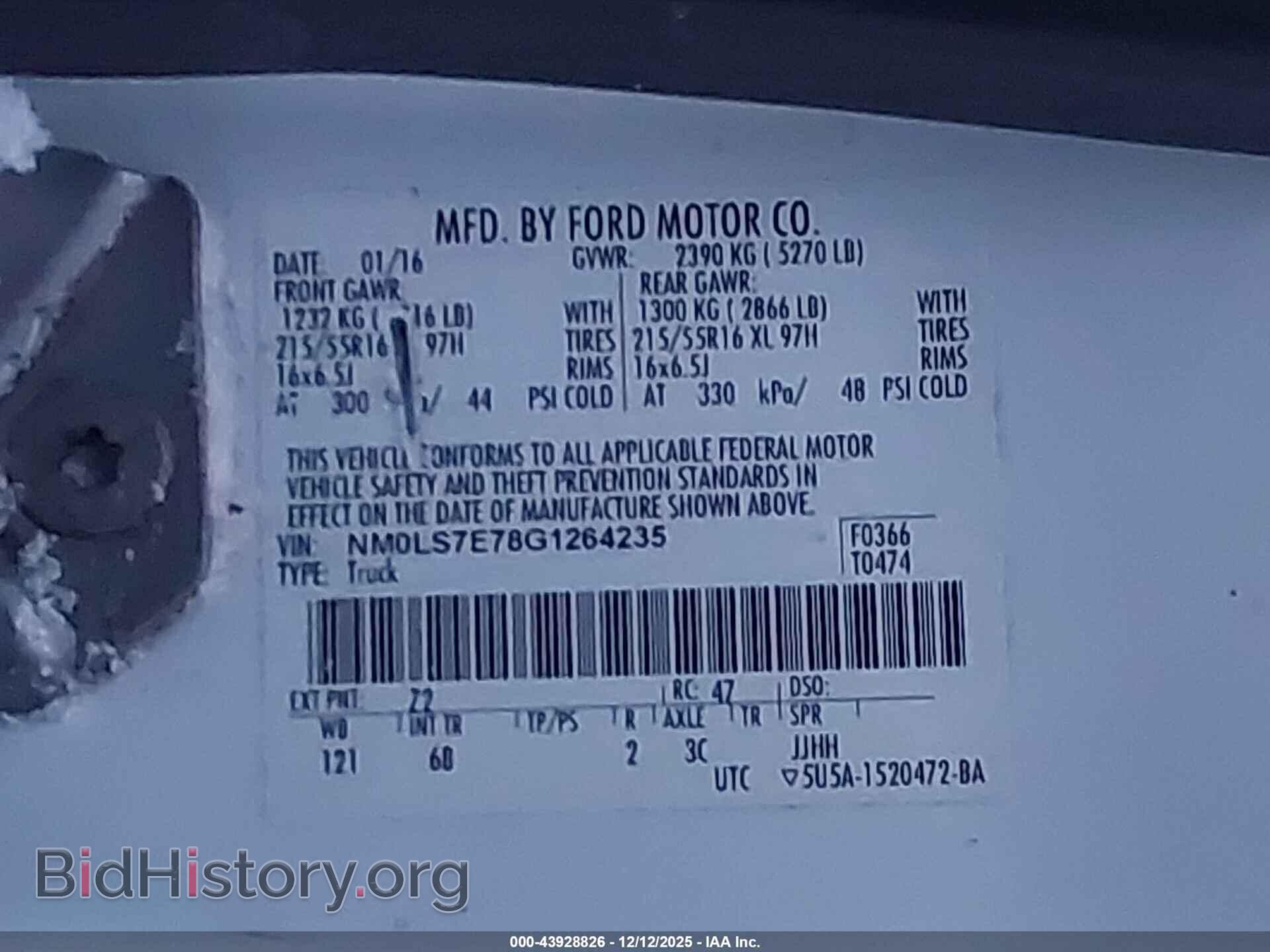 2016 FORD TRANSIT CONNECT - VIN: NM0LS7E78G1264235 - Фото 9