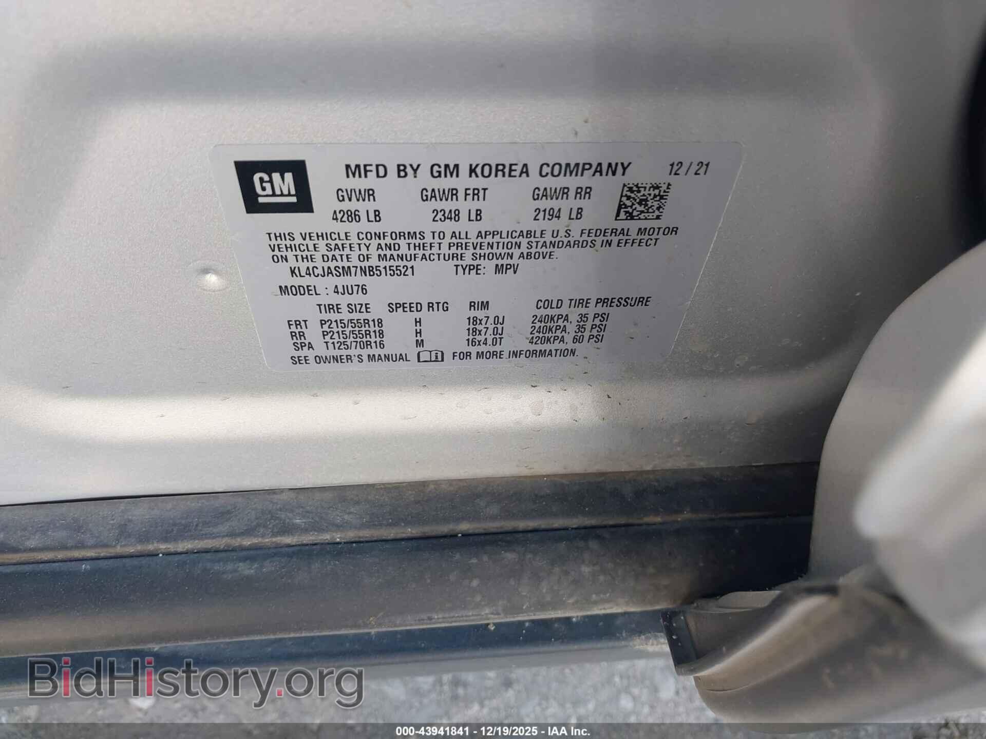 2022 BUICK ENCORE - VIN: KL4CJASM7NB515521 - Фото 9