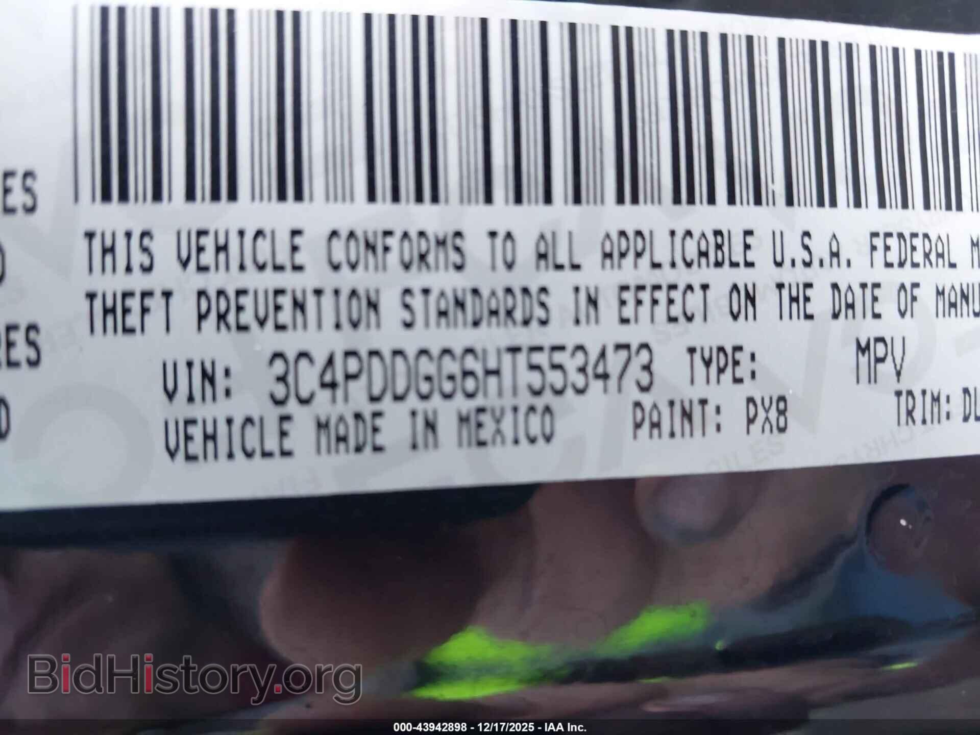 2017 DODGE JOURNEY - VIN: 3C4PDDGG6HT553473 - Photo 9