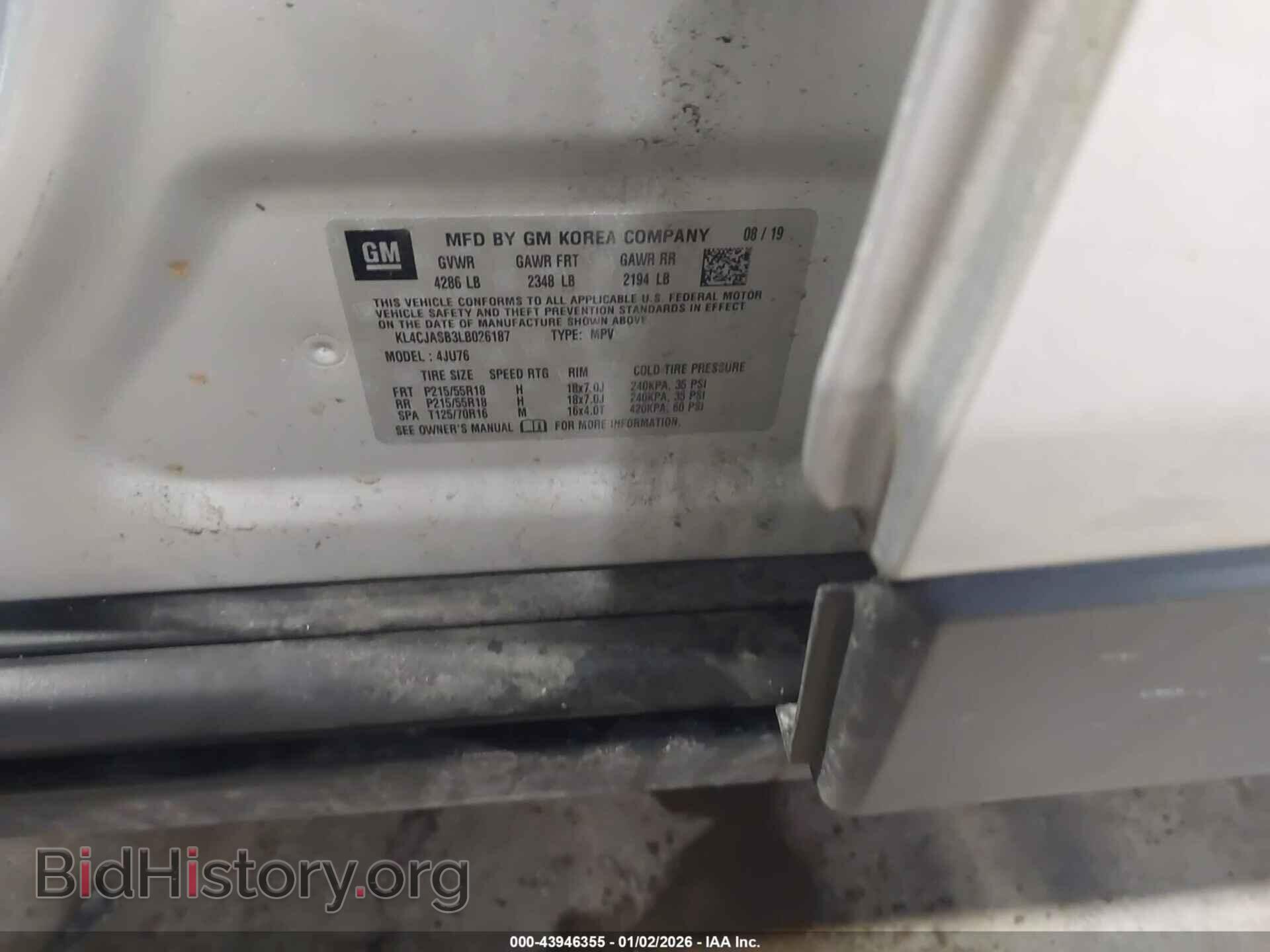 2020 BUICK ENCORE - VIN: KL4CJASB3LB026187 - Фото 9