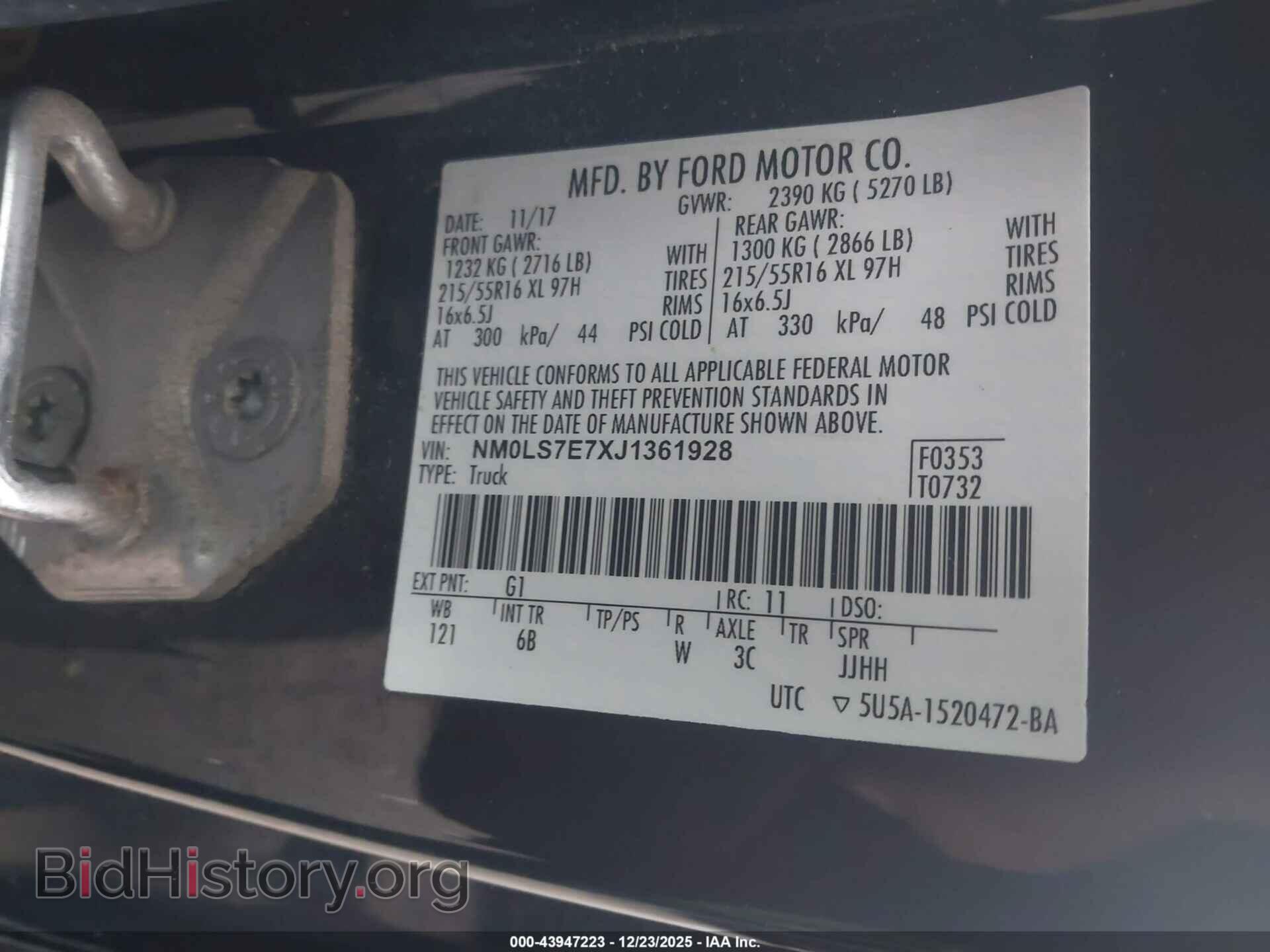 2018 FORD TRANSIT CONNECT - VIN: NM0LS7E7XJ1361928 - Фото 9