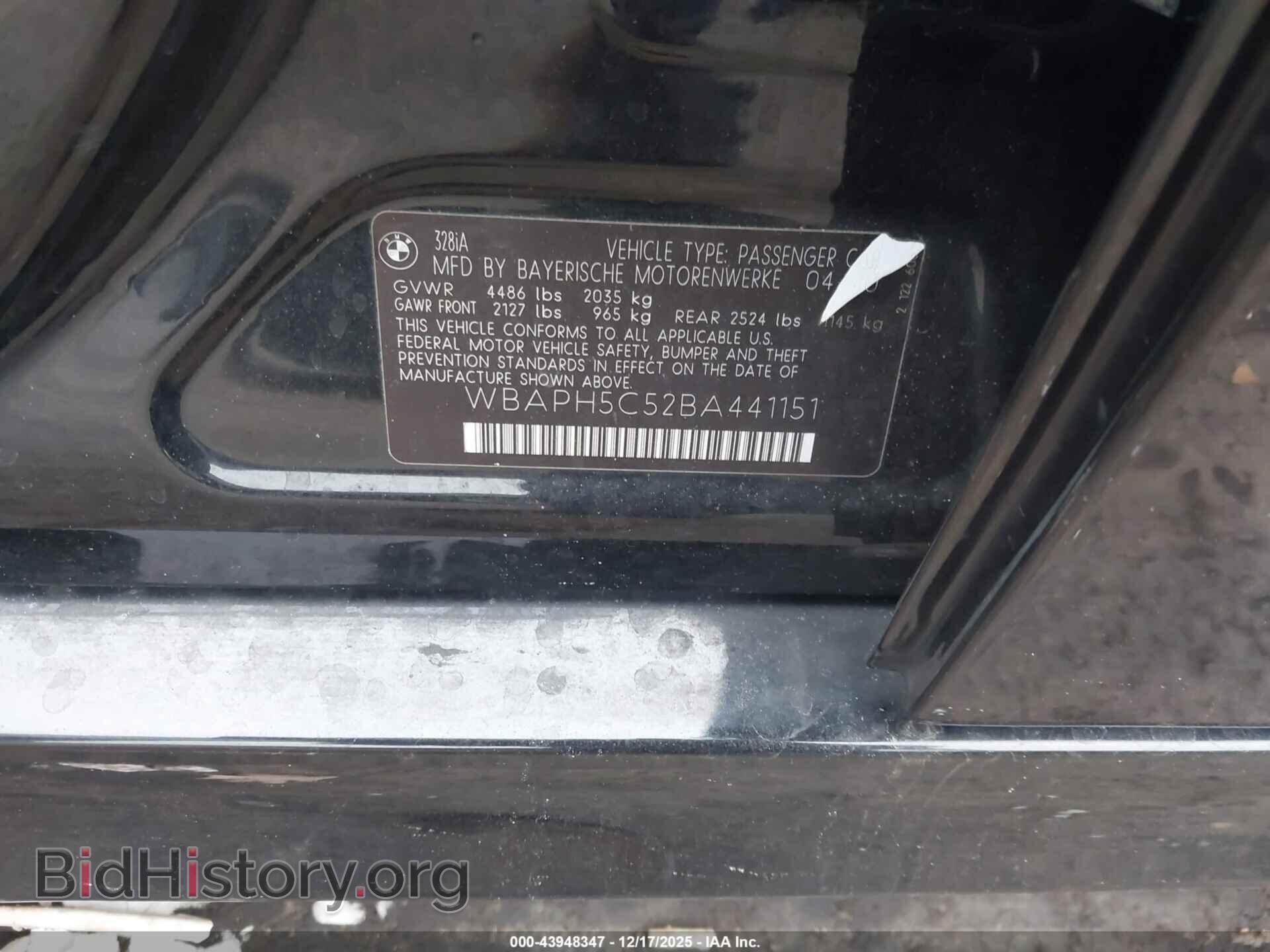 2011 BMW 328I - VIN: WBAPH5C52BA441151 - Фото 9