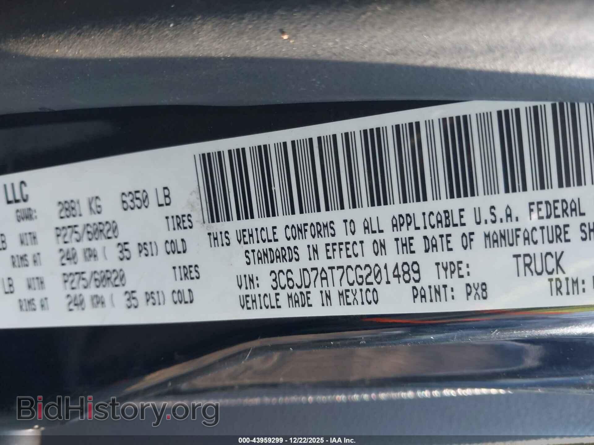 2012 RAM 1500 - VIN: 3C6JD7AT7CG201489 - Photo 9