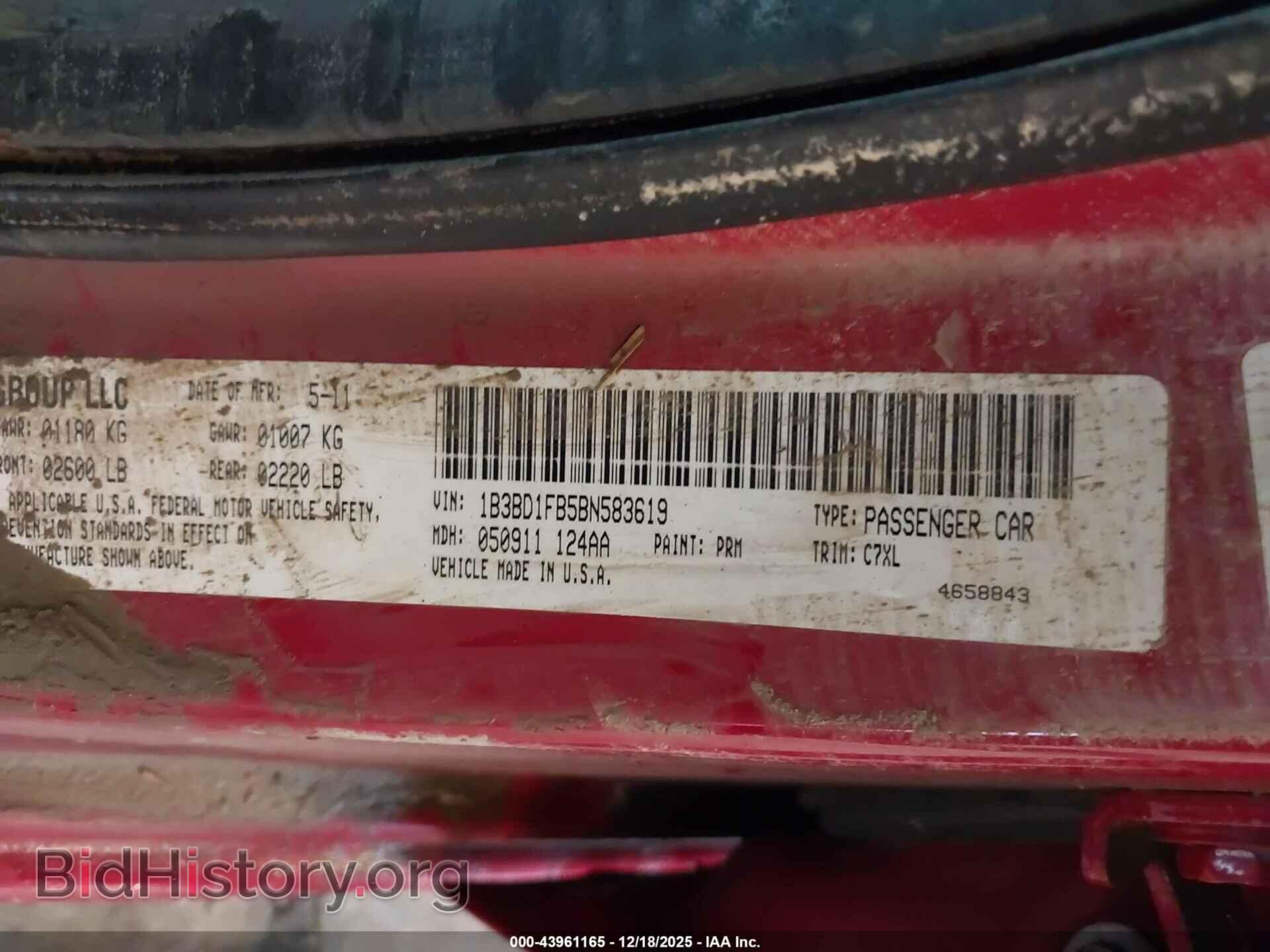 2011 DODGE AVENGER - VIN: 1B3BD1FB5BN583619 - Фото 9