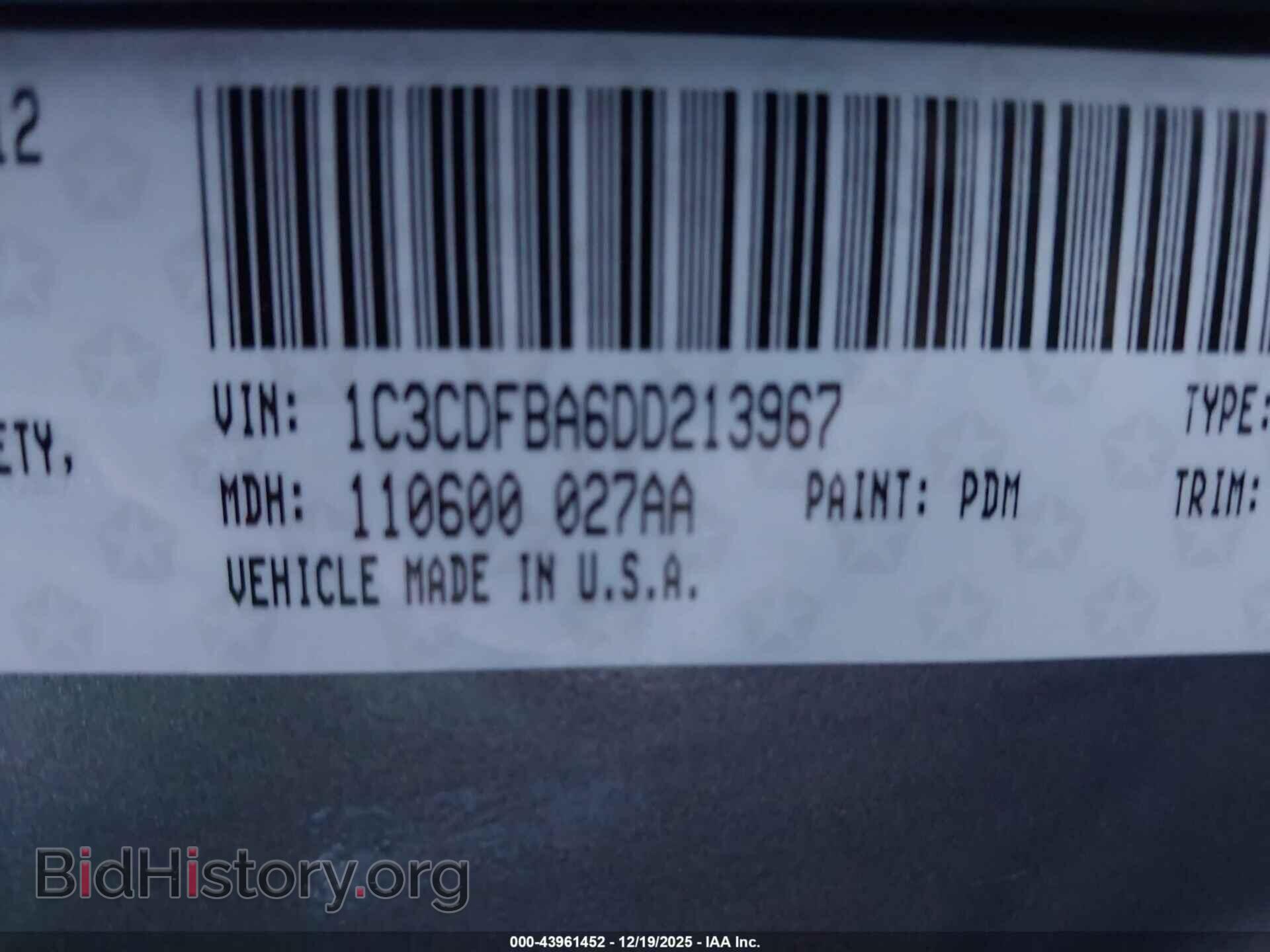 2013 DODGE DART - VIN: 1C3CDFBA6DD213967 - Photo 9
