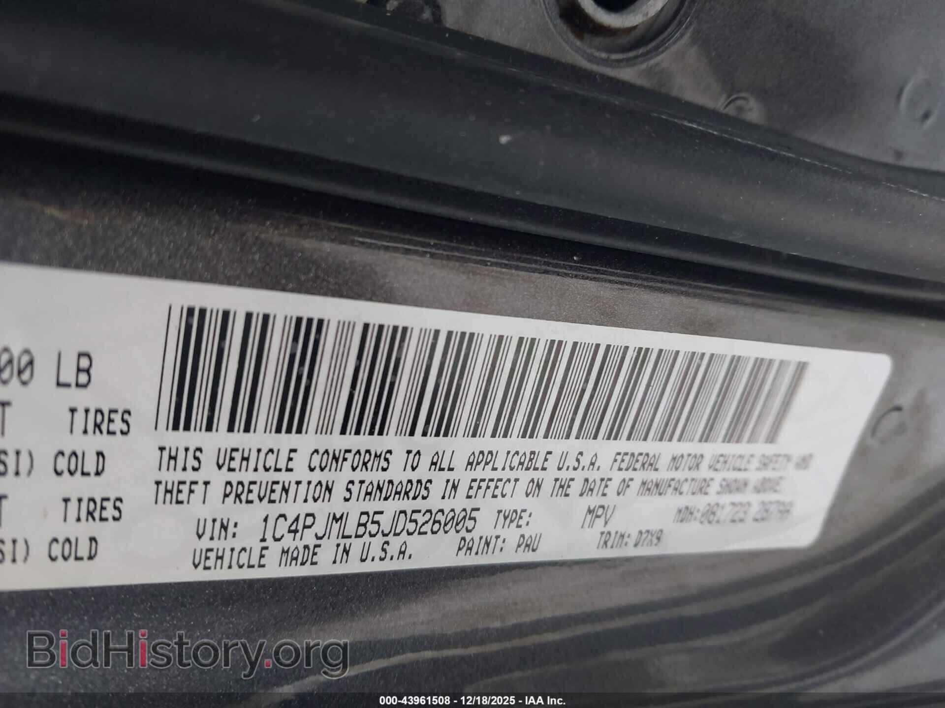 2018 JEEP CHEROKEE - VIN: 1C4PJMLB5JD526005 - Фото 9