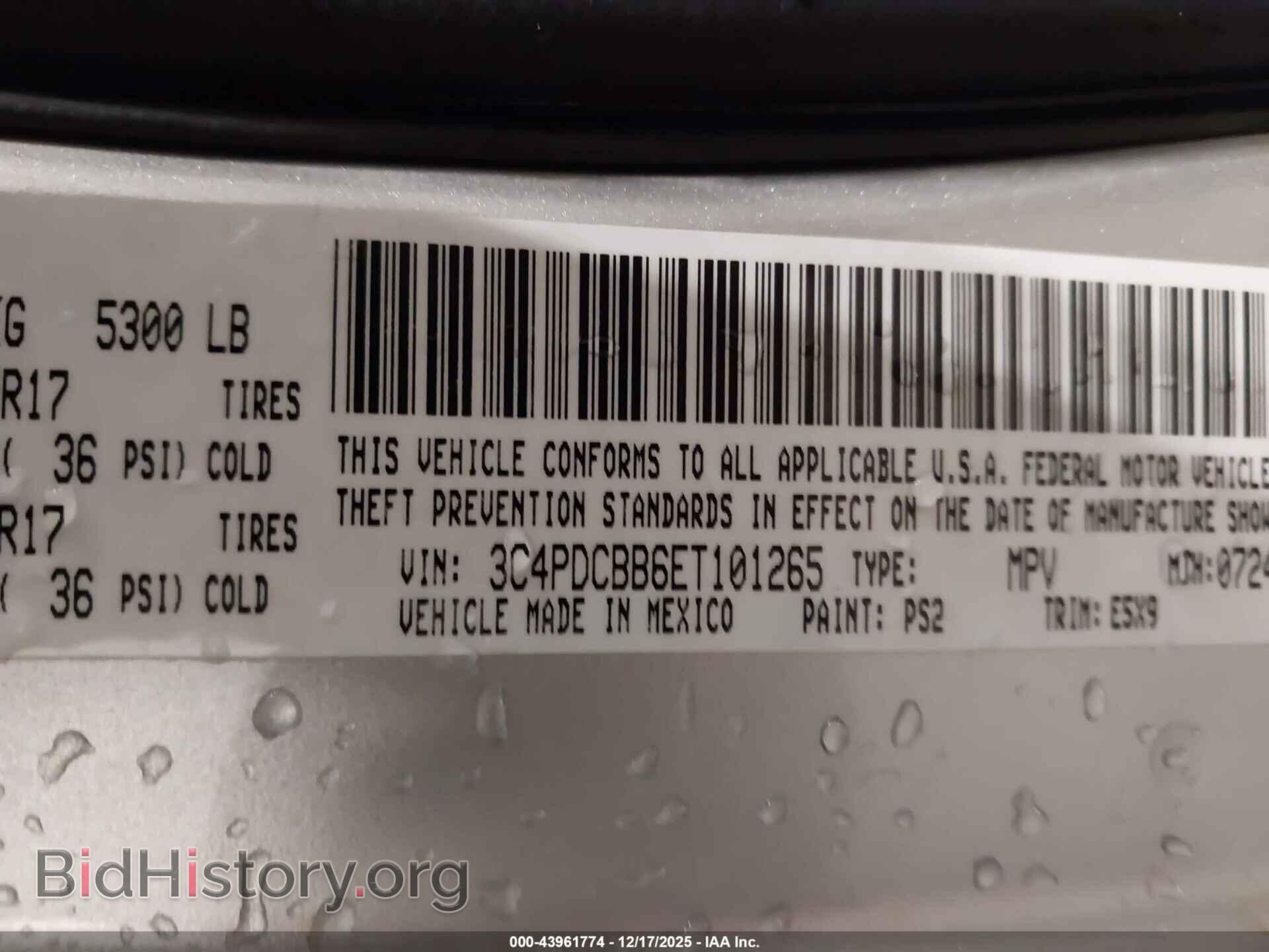 2014 DODGE JOURNEY - VIN: 3C4PDCBB6ET101265 - Photo 9