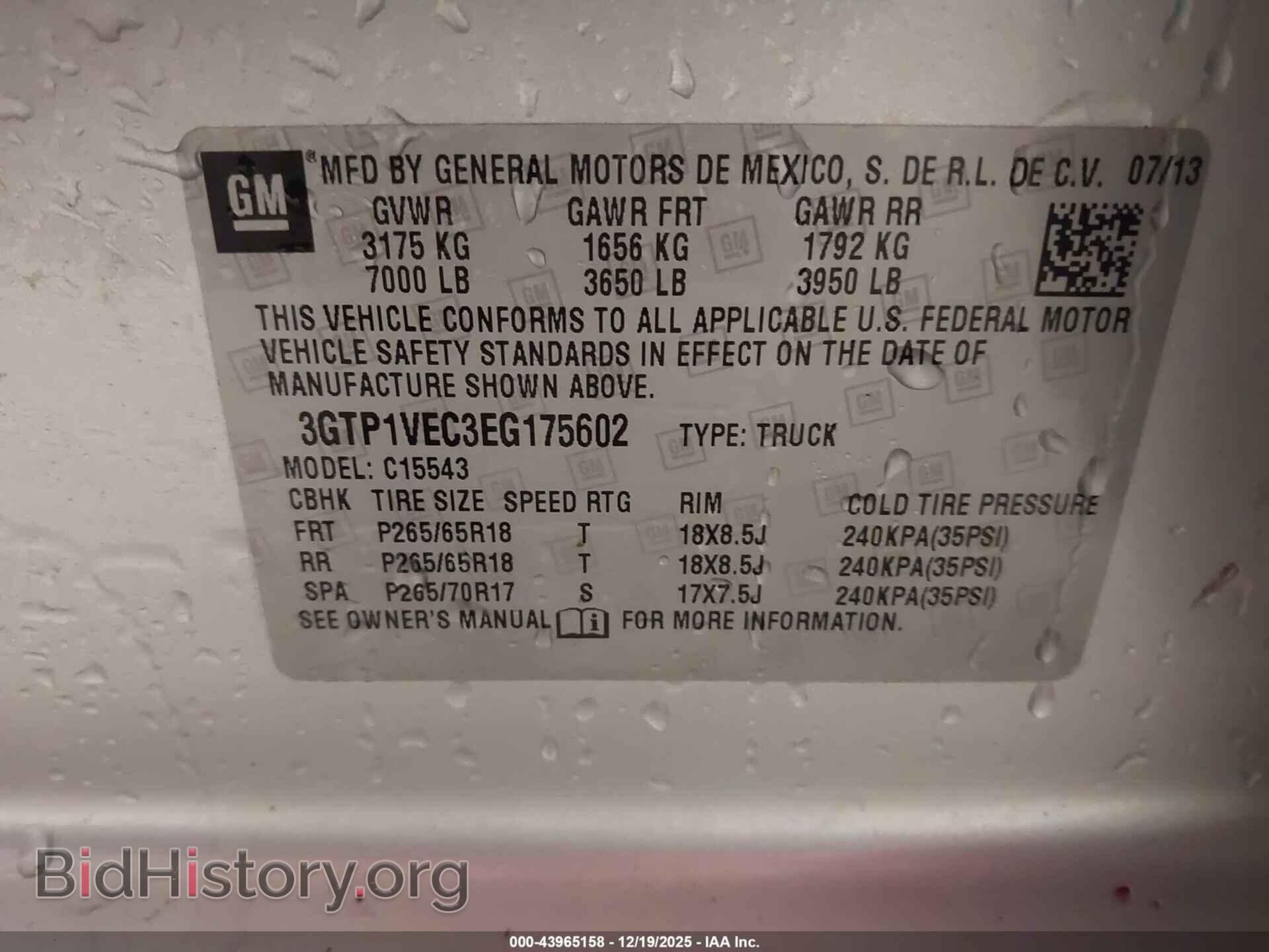 2014 GMC SIERRA 1500 - VIN: 3GTP1VEC3EG175602 - Photo 9