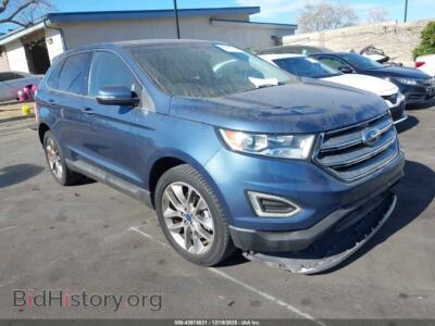 2018 Ford EDGE Titanium, синий — VIN 2FMPK3K94JBC51914, IAAI