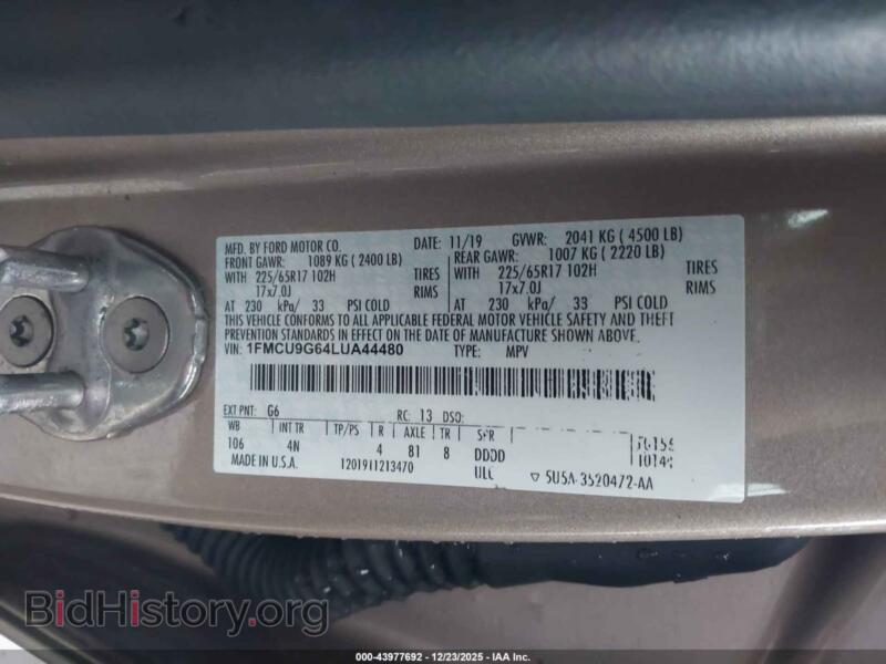 2020 Ford ESCAPE (VIN 1FMCU9G64LUA44480) — photo 9 of 15