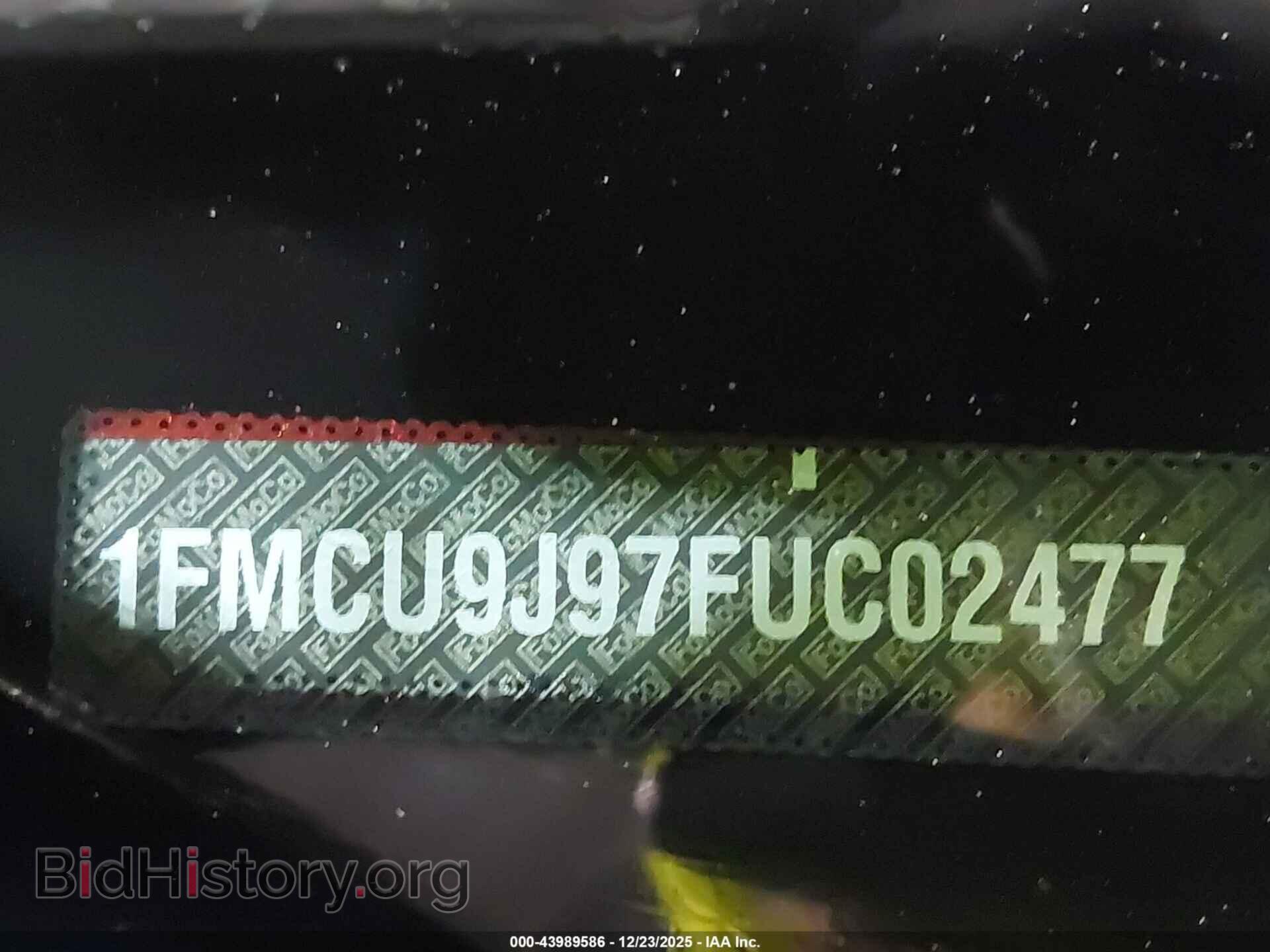 2015 FORD ESCAPE - VIN: 1FMCU9J97FUC02477 - Photo 9