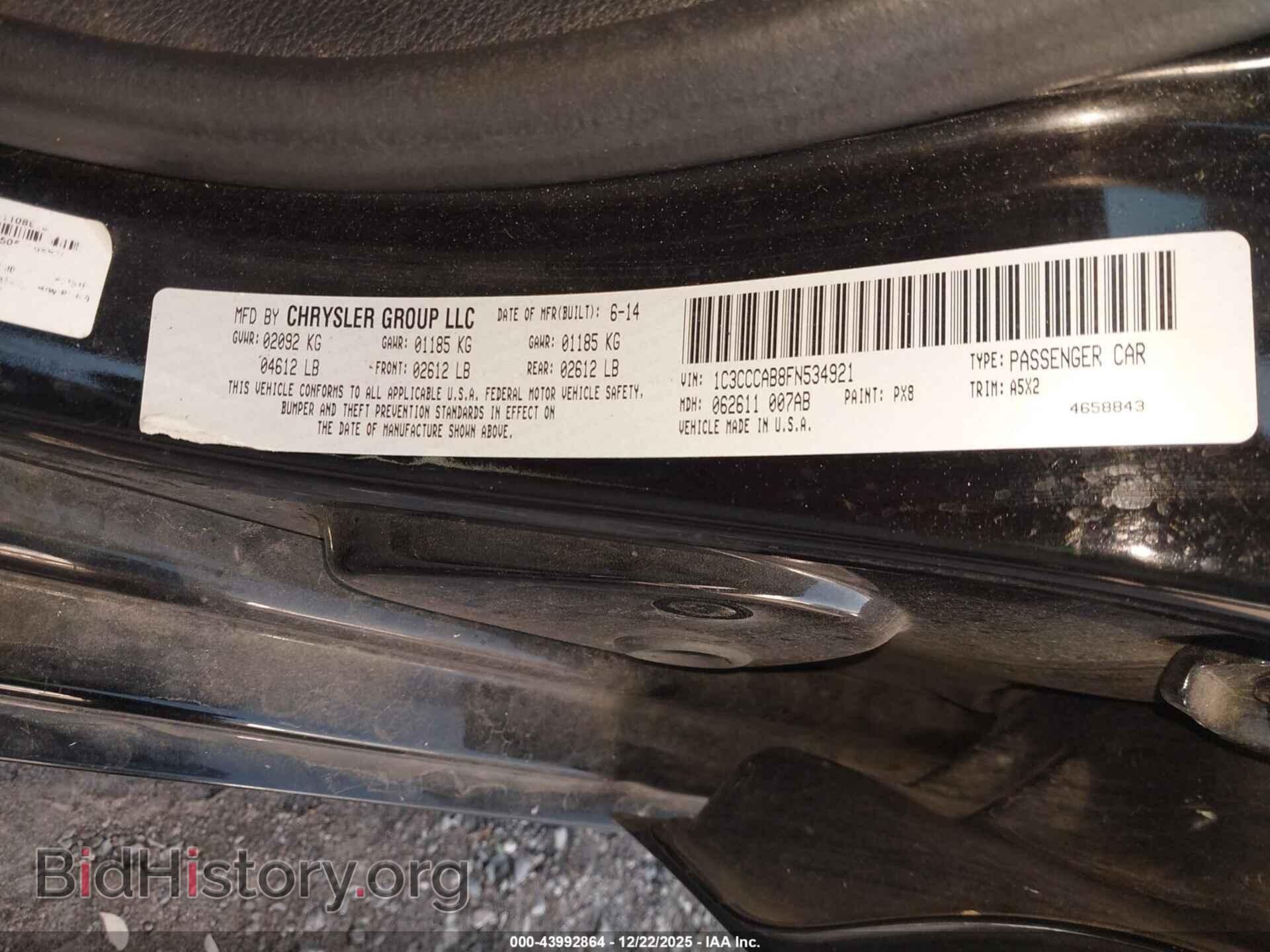 2015 CHRYSLER 200 - VIN: 1C3CCCAB8FN534921 - Фото 9