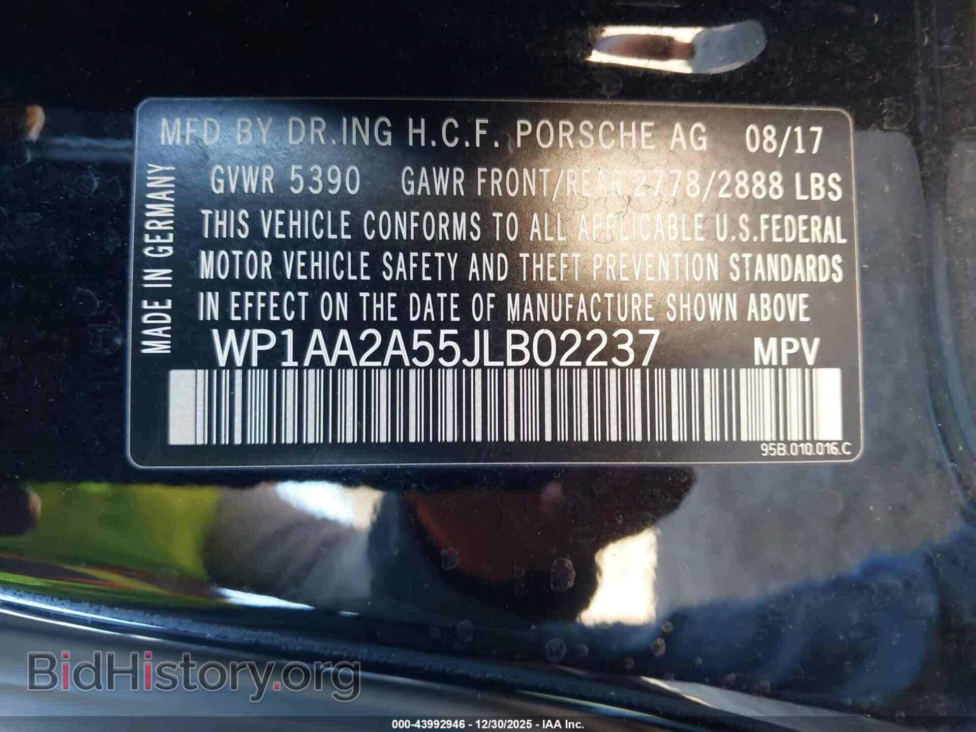 2018 PORSCHE MACAN - VIN: WP1AA2A55JLB02237 - Фото 9