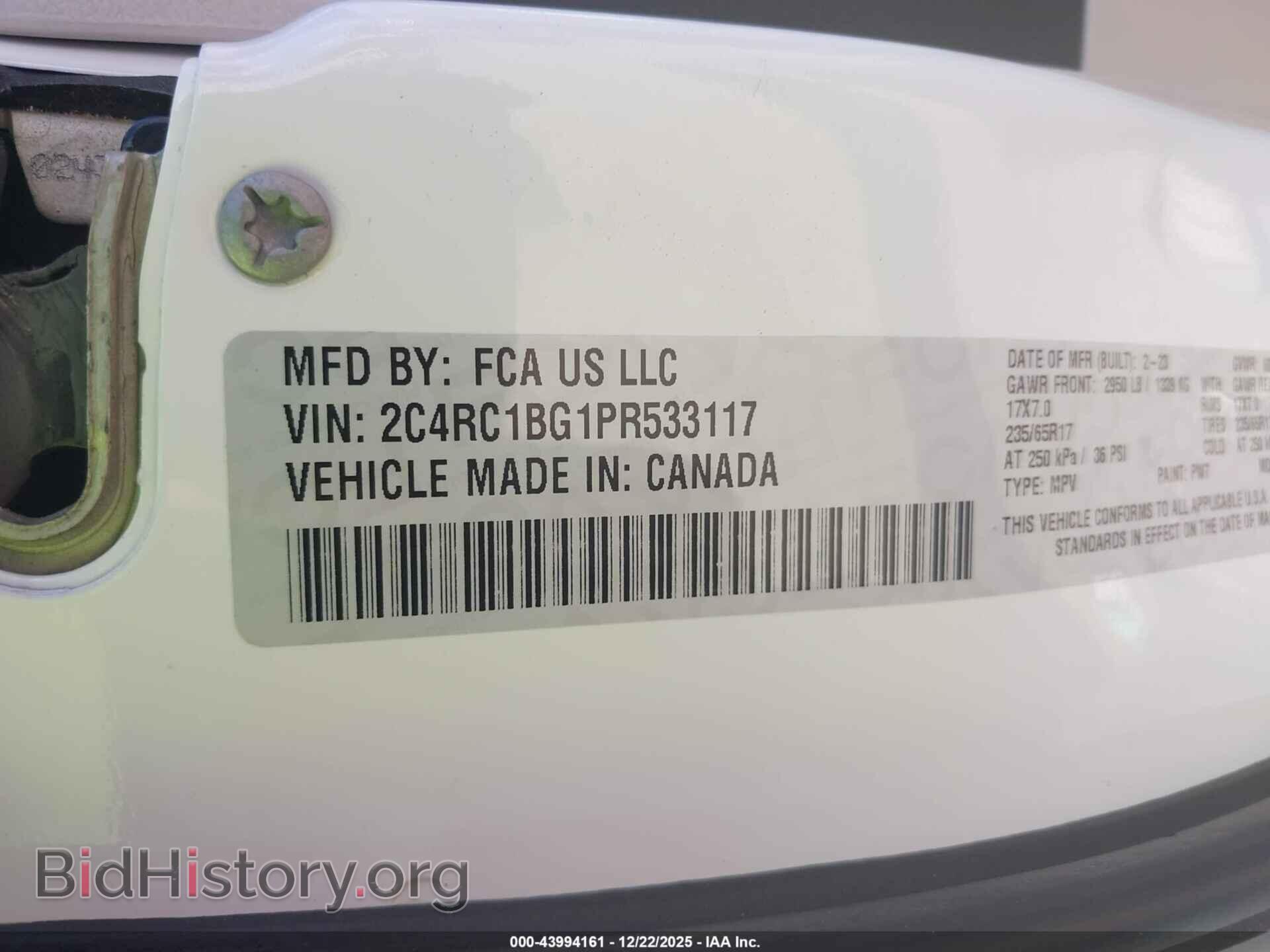 2023 CHRYSLER PACIFICA - VIN: 2C4RC1BG1PR533117 - Фото 9