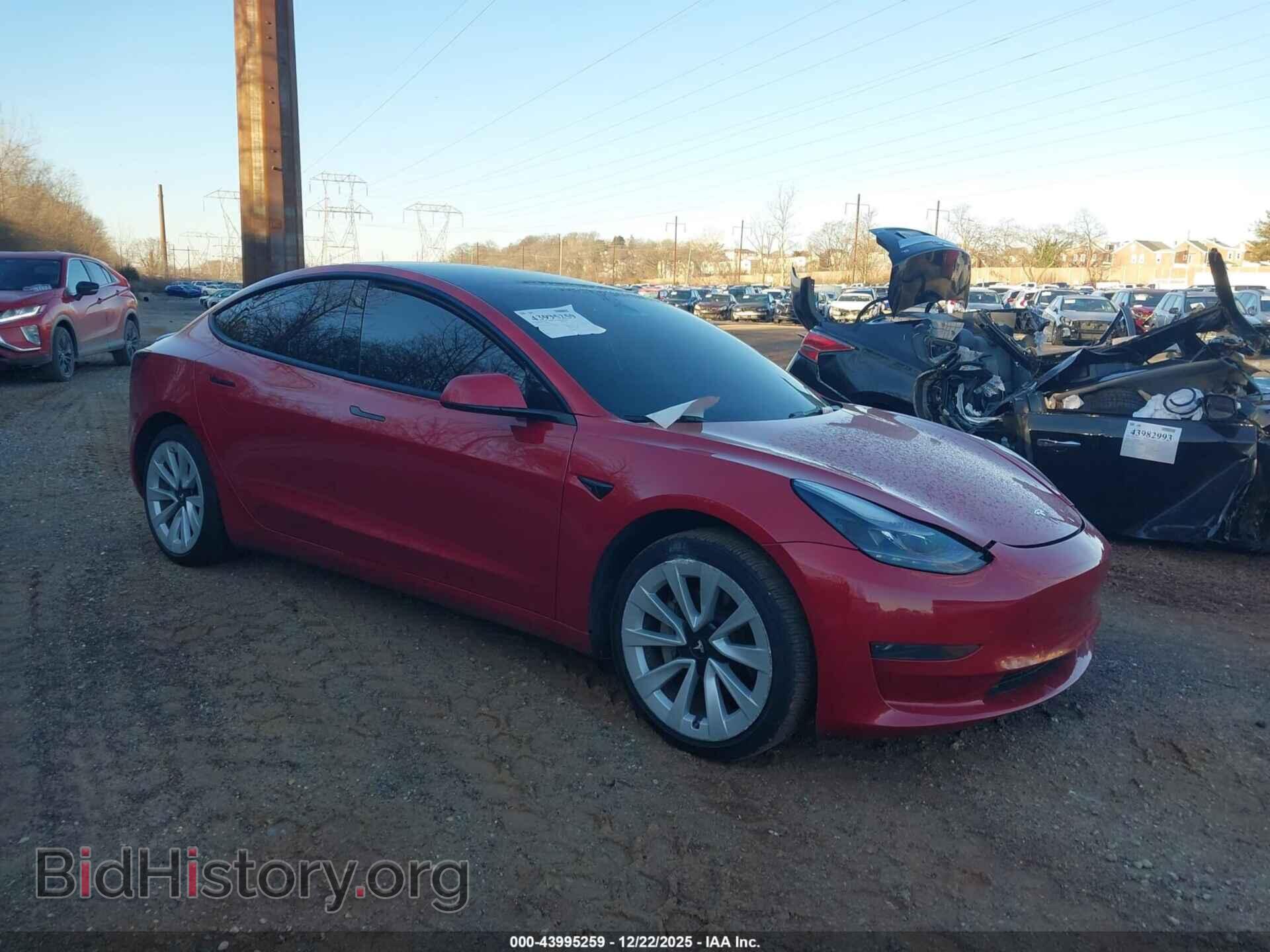 Photo 5YJ3E1EA8NF289563 - TESLA MODEL 3 2022