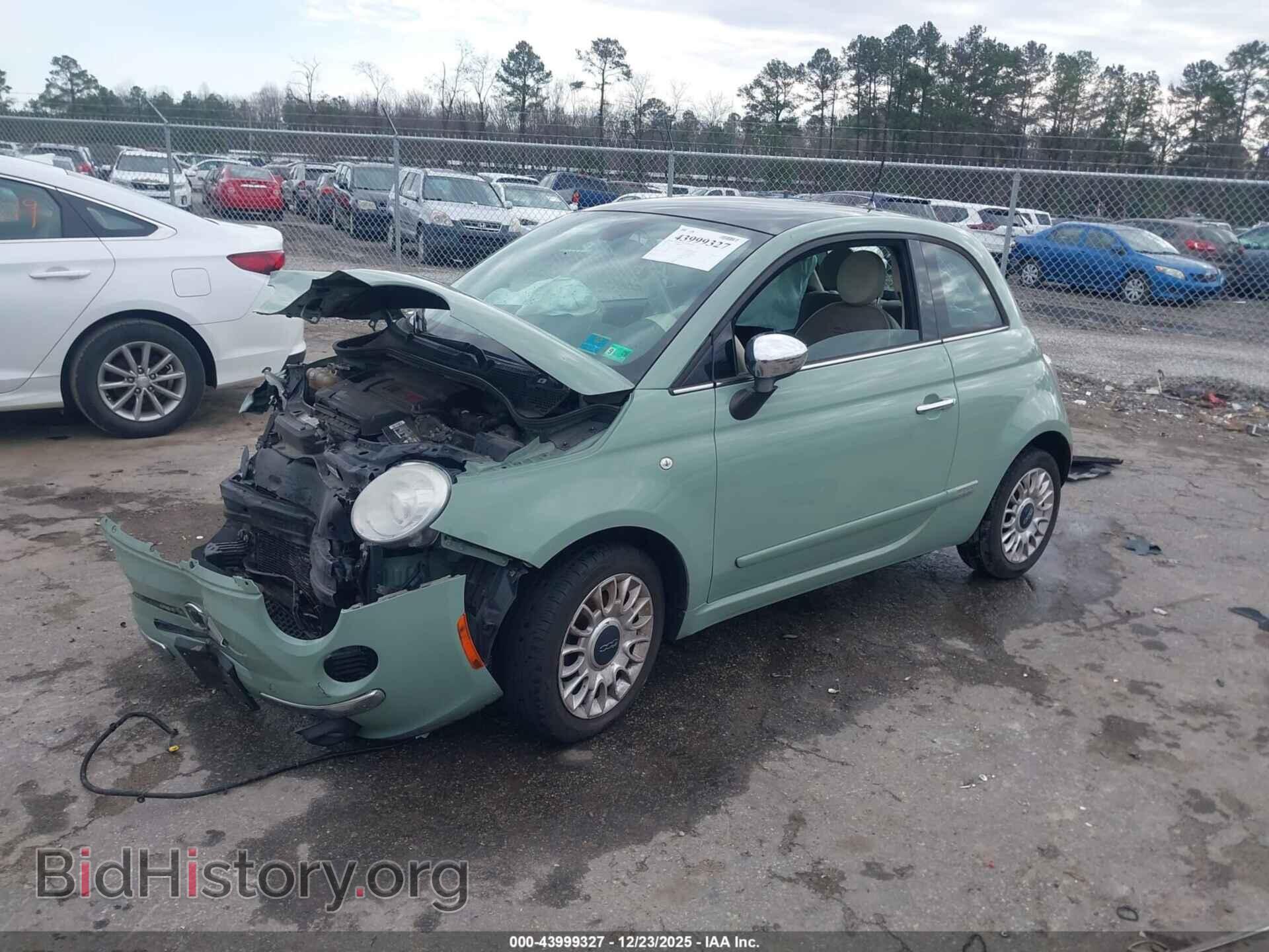 2012 FIAT 500 - VIN: 3C3CFFCR0CT128100 - Фото 2