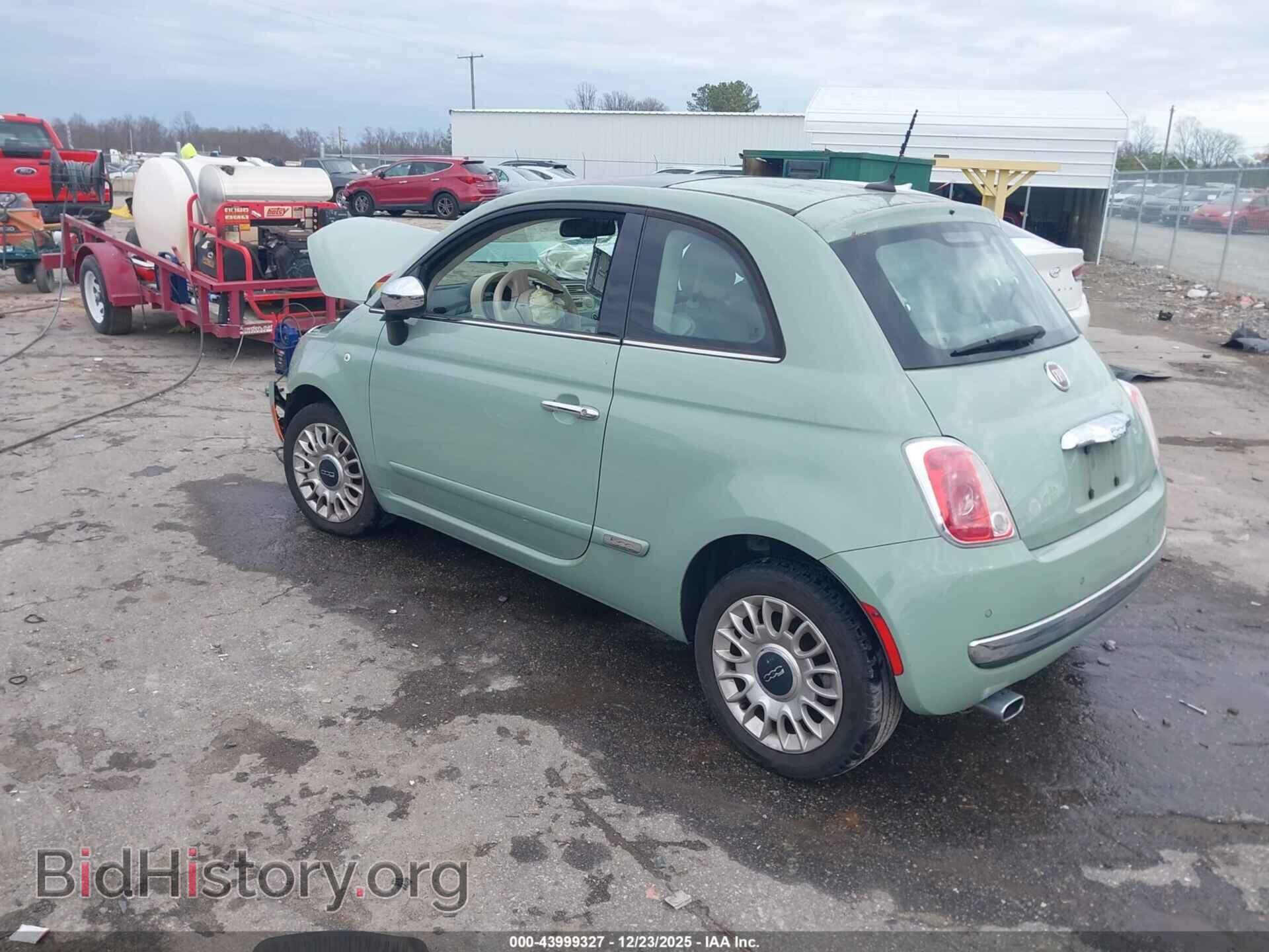 2012 FIAT 500 - VIN: 3C3CFFCR0CT128100 - Фото 3