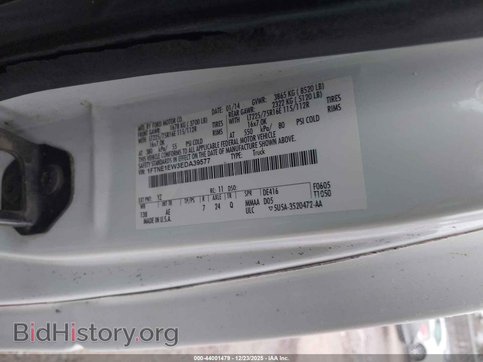 2014 FORD E-150 - VIN: 1FTNE1EW3EDA39577 - Фото 4
