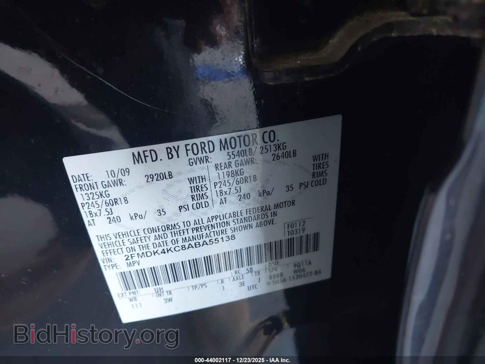 2010 FORD EDGE - VIN: 2FMDK4KC8ABA55138 - Photo 9