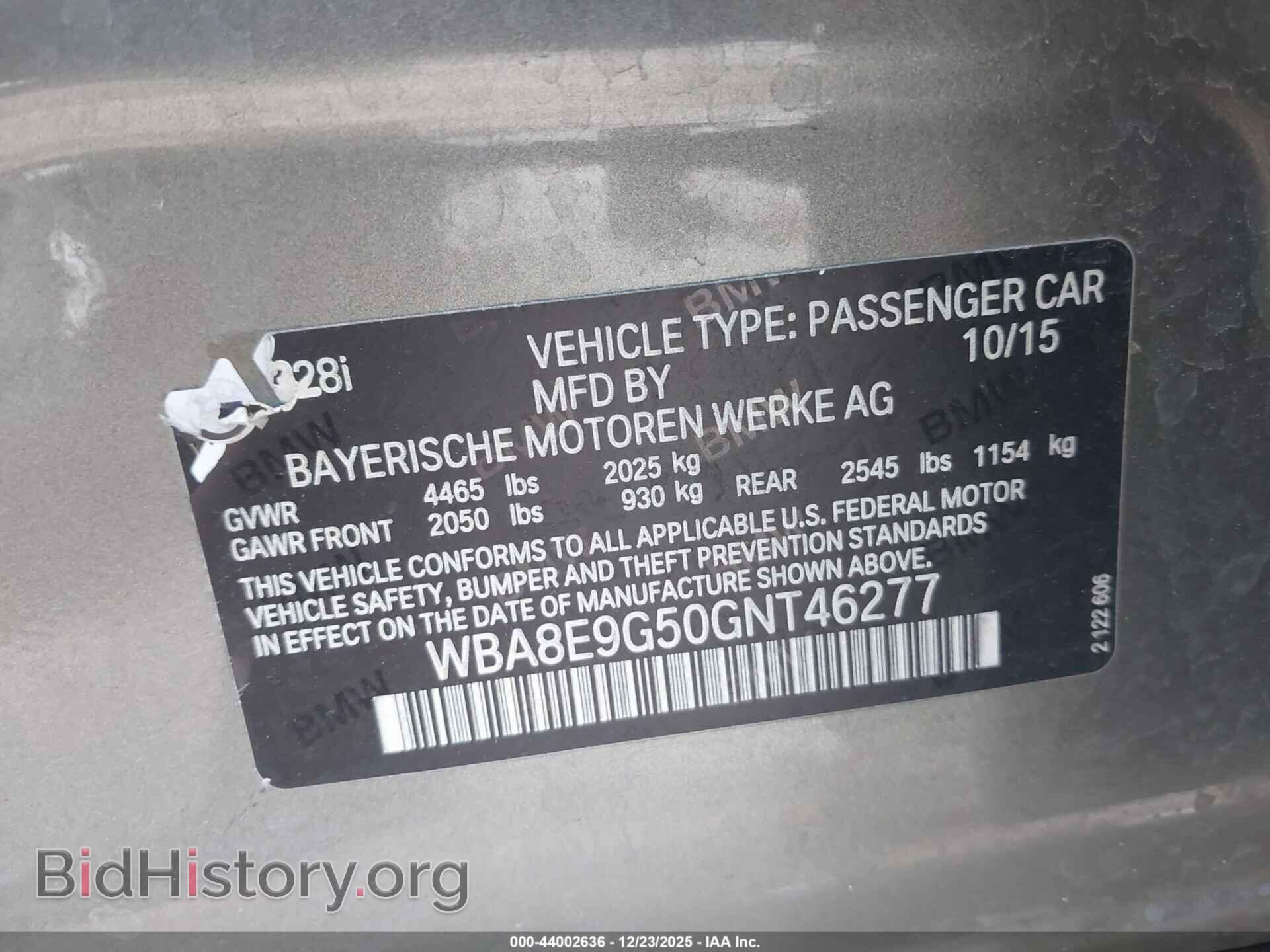 2016 BMW 328I - VIN: WBA8E9G50GNT46277 - Фото 9