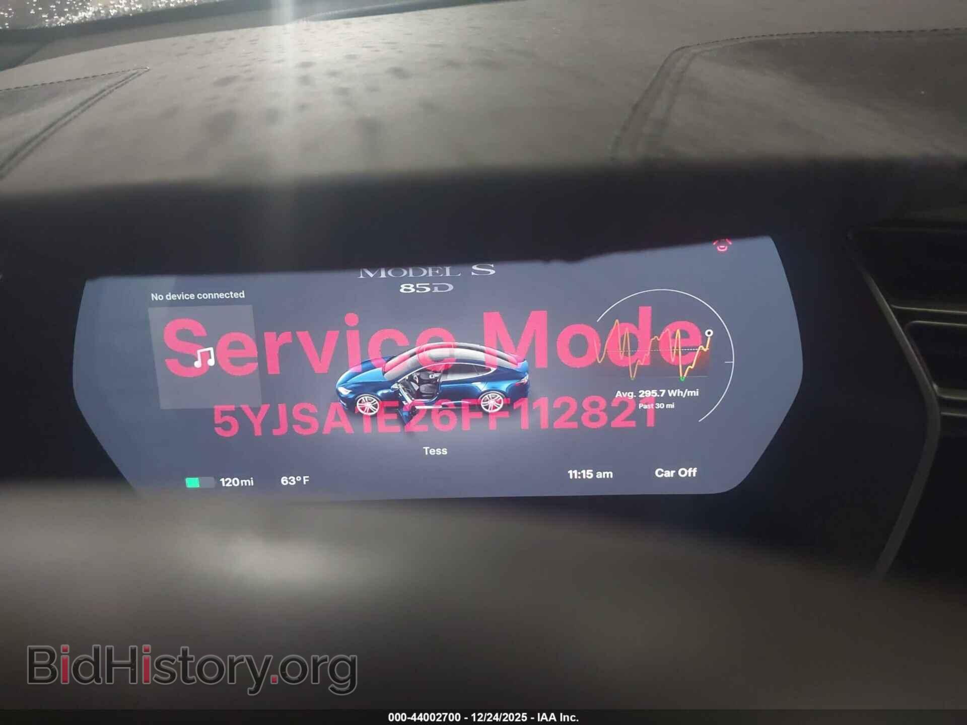 2015 TESLA MODEL S - VIN: 5YJSA1E26FF112821 - Photo 7