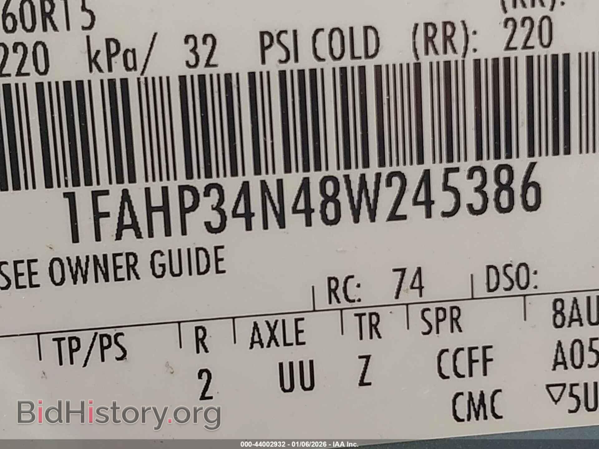 2008 FORD FOCUS - VIN: 1FAHP34N48W245386 - Фото 9