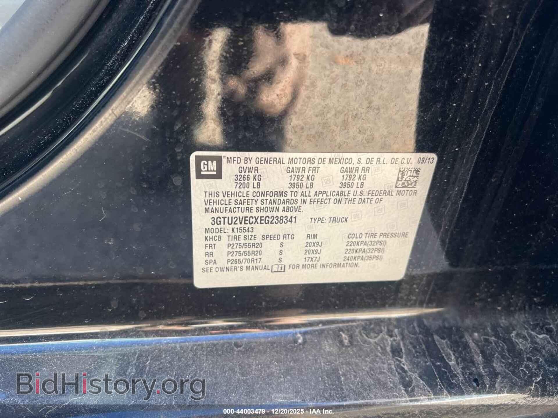2014 GMC SIERRA 1500 - VIN: 3GTU2VECXEG238341 - Фото 9