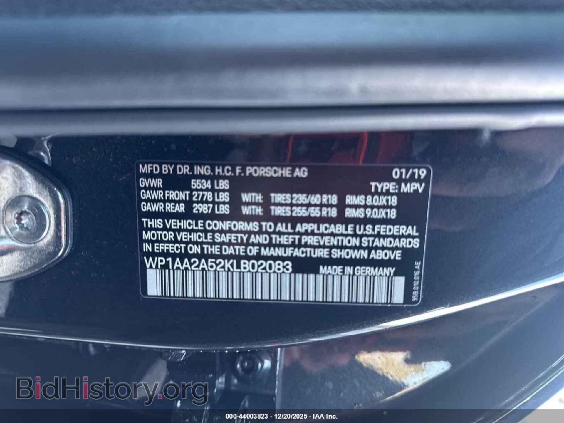 2019 PORSCHE MACAN - VIN: WP1AA2A52KLB02083 - Photo 9