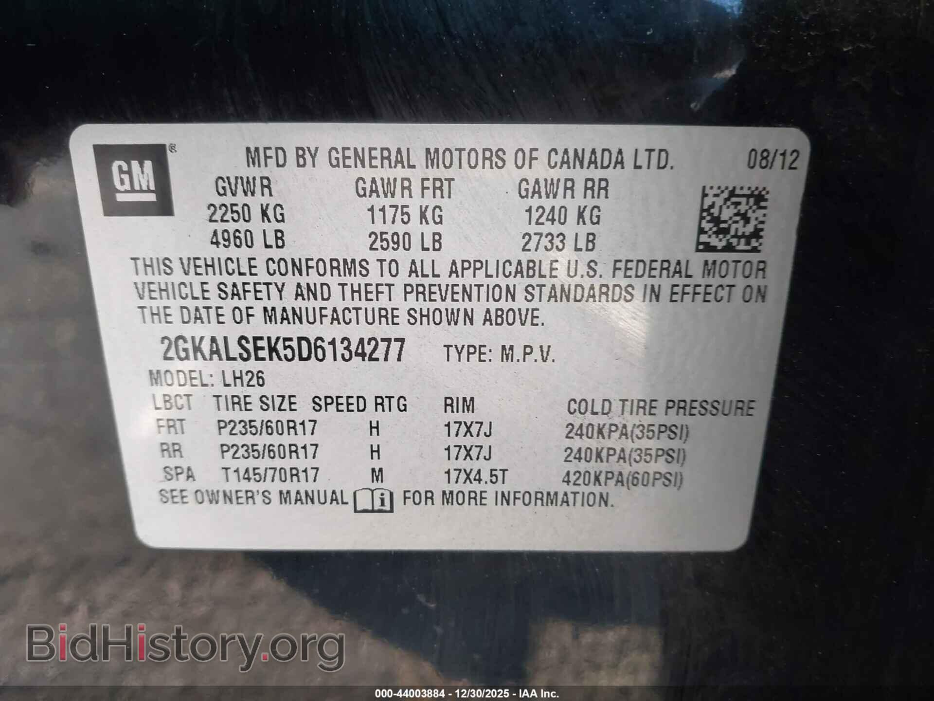 2013 GMC TERRAIN - VIN: 2GKALSEK5D6134277 - Photo 9