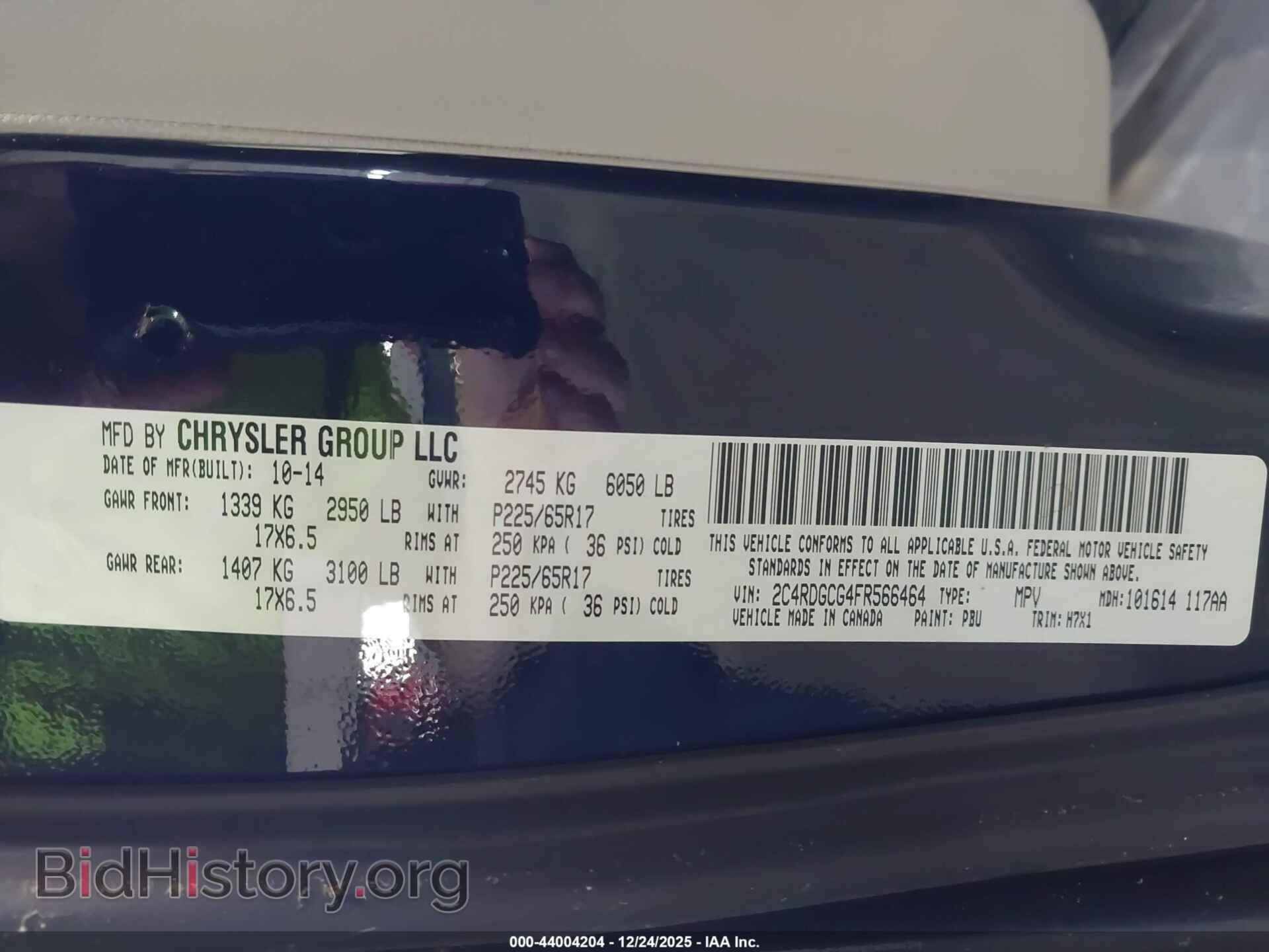 2015 DODGE GRAND CARAVAN - VIN: 2C4RDGCG4FR566464 - Фото 9