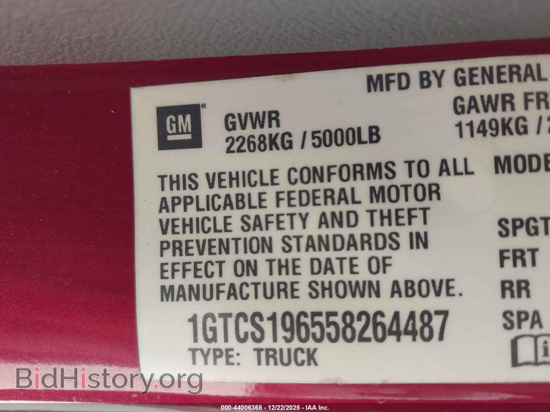 2005 GMC CANYON - VIN: 1GTCS196558264487 - Photo 9