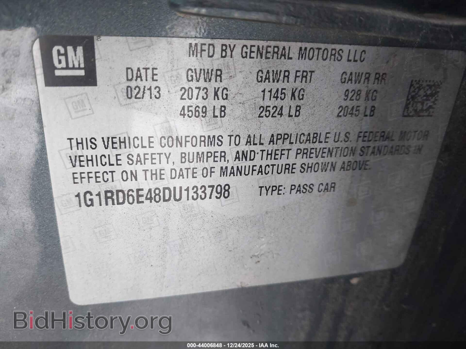 2013 CHEVROLET VOLT - VIN: 1G1RD6E48DU133798 - Фото 9