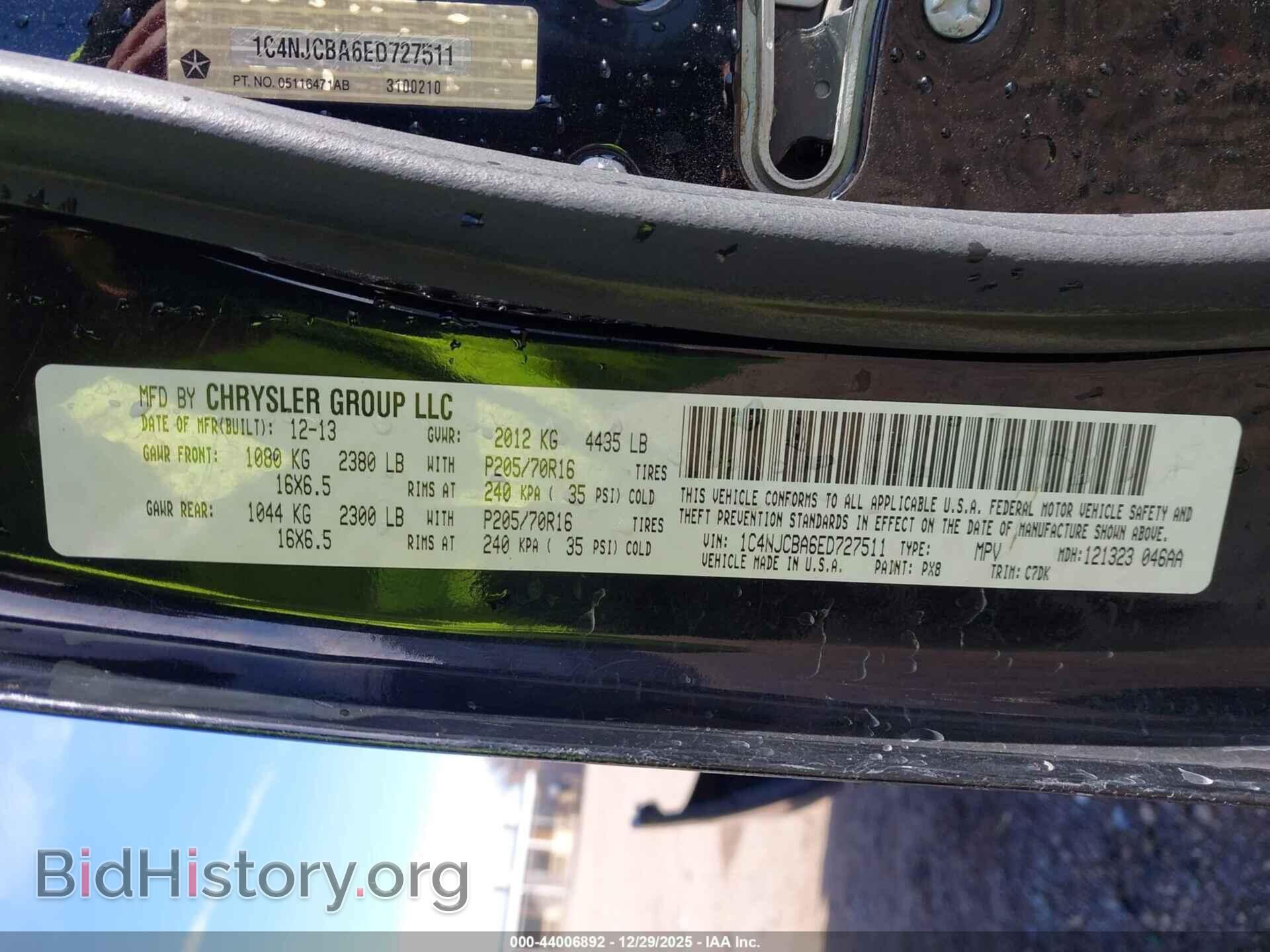 2014 JEEP COMPASS - VIN: 1C4NJCBA6ED727511 - Фото 9