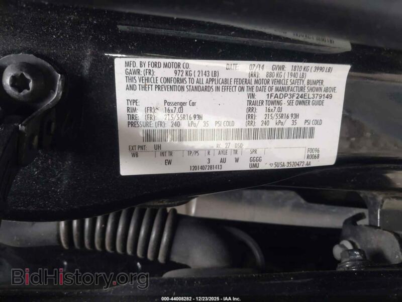 2014 Ford FOCUS (VIN 1FADP3F24EL379149) — photo 9 of 11