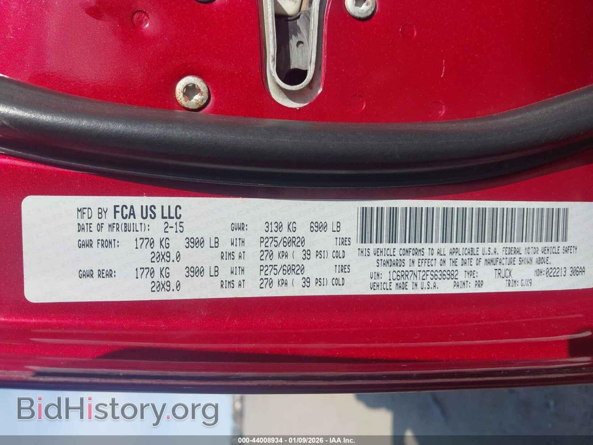 2015 RAM 1500 - VIN: 1C6RR7NT2FS636982 - Фото 9