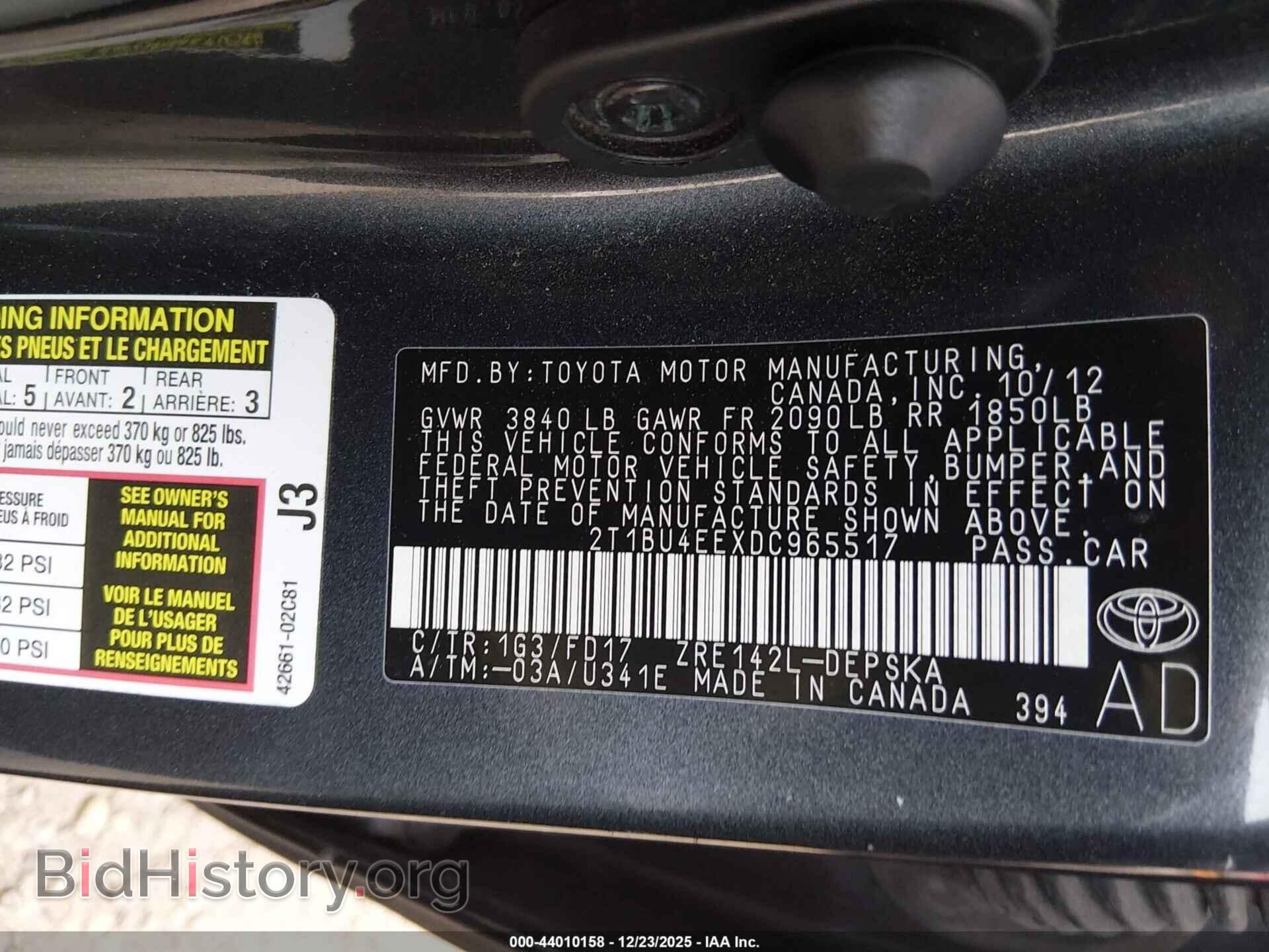 2013 TOYOTA COROLLA - VIN: 2T1BU4EEXDC965517 - Фото 9