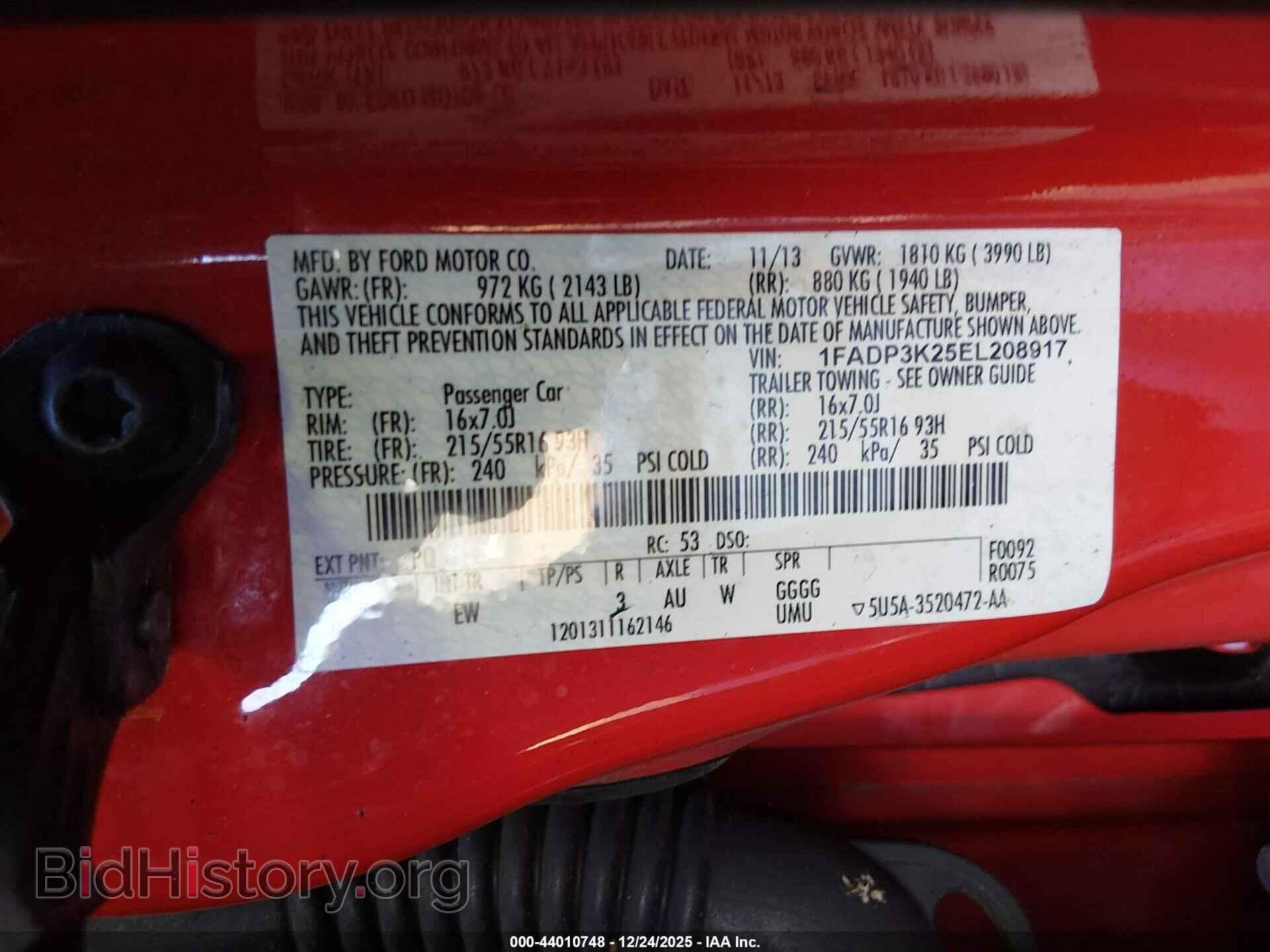 2014 FORD FOCUS - VIN: 1FADP3K25EL208917 - Photo 9