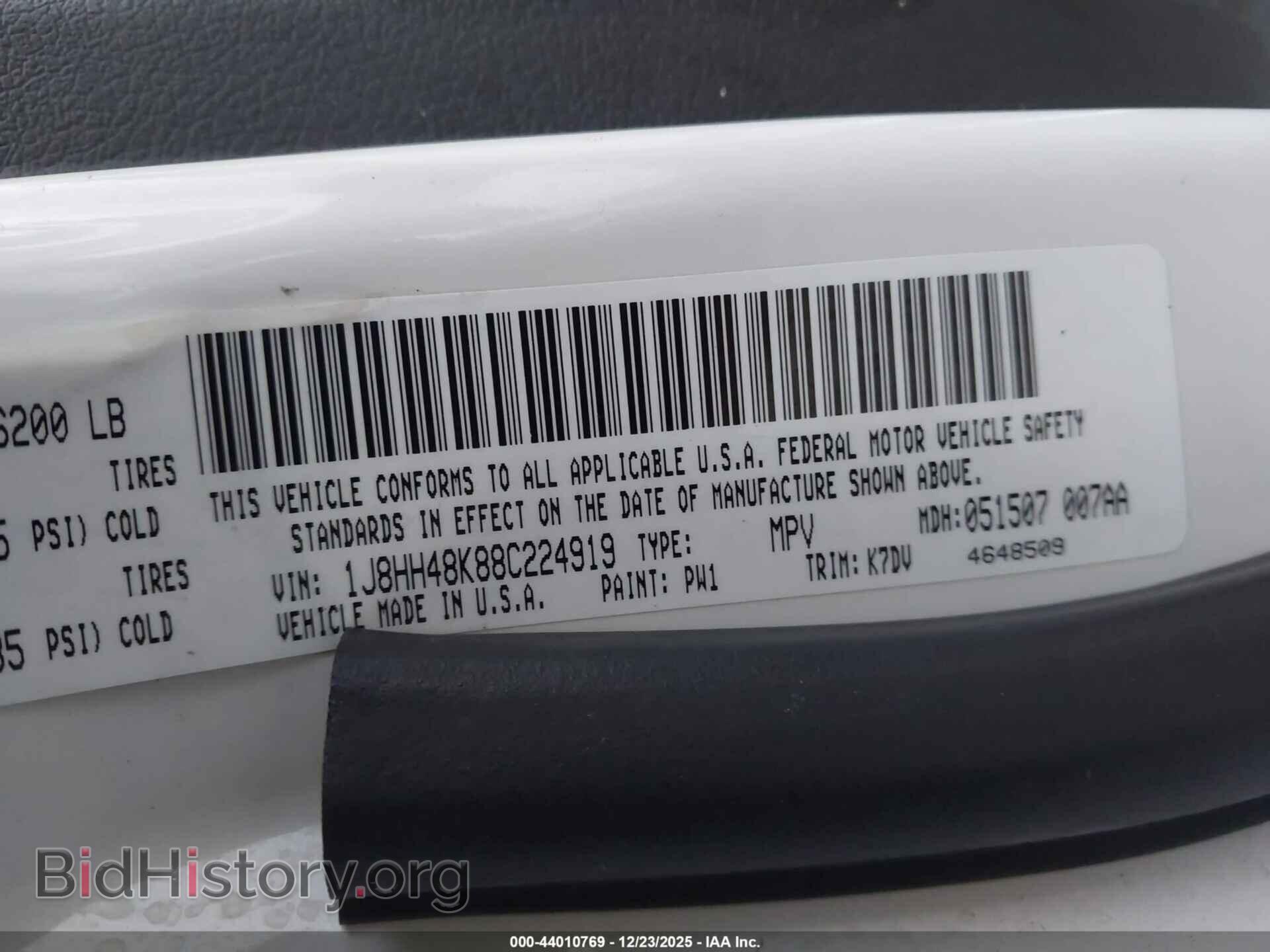2008 JEEP COMMANDER - VIN: 1J8HH48K88C224919 - Фото 9