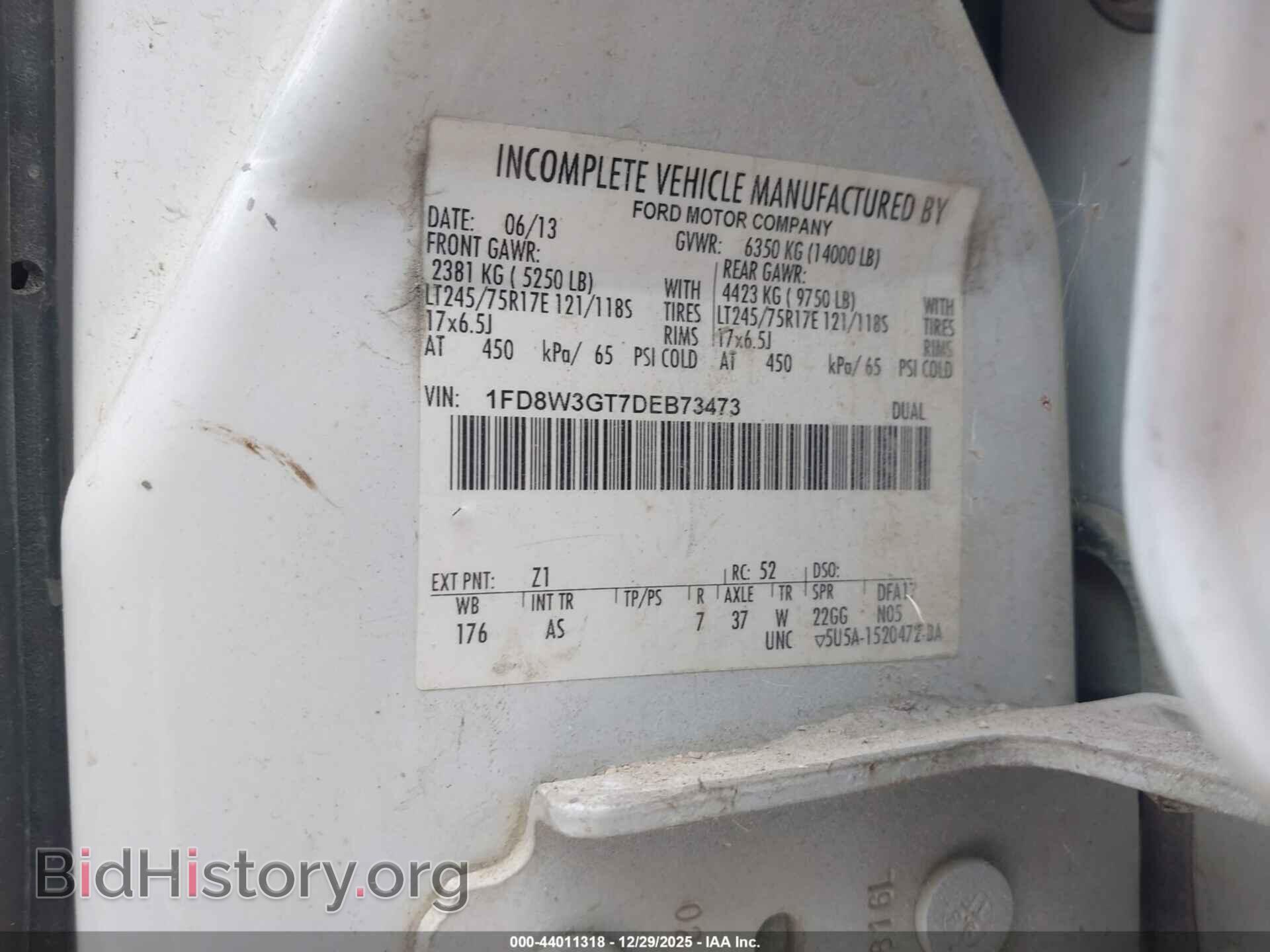 2013 FORD F-350 CHASSIS - VIN: 1FD8W3GT7DEB73473 - Photo 8
