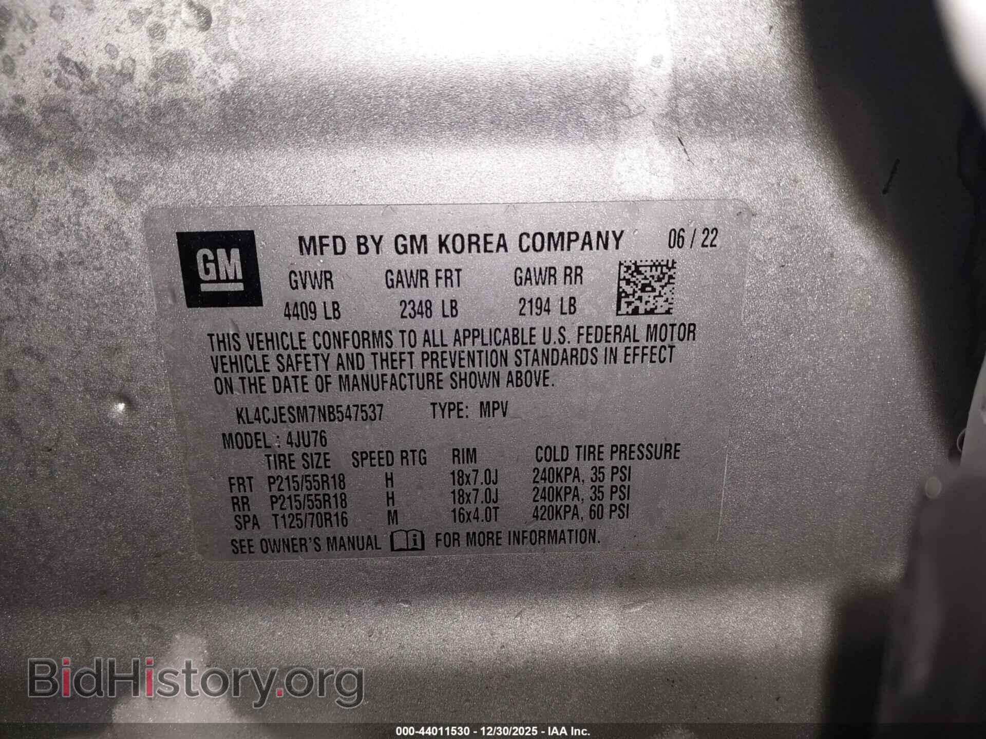 2022 BUICK ENCORE - VIN: KL4CJESM7NB547537 - Фото 9