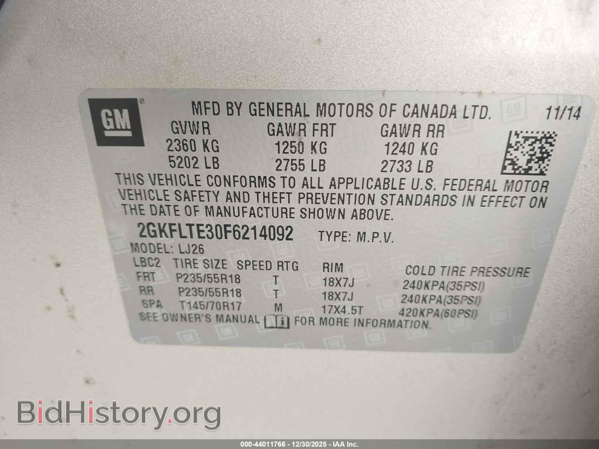 2015 GMC TERRAIN - VIN: 2GKFLTE30F6214092 - Фото 9
