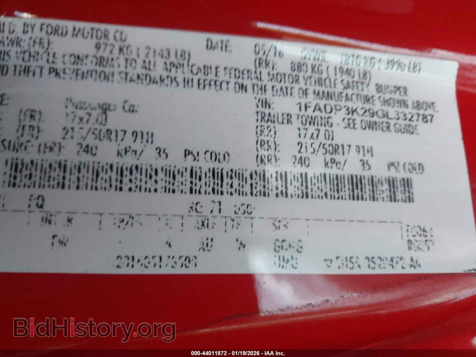 2016 FORD FOCUS - VIN: 1FADP3K29GL332787 - Photo 9