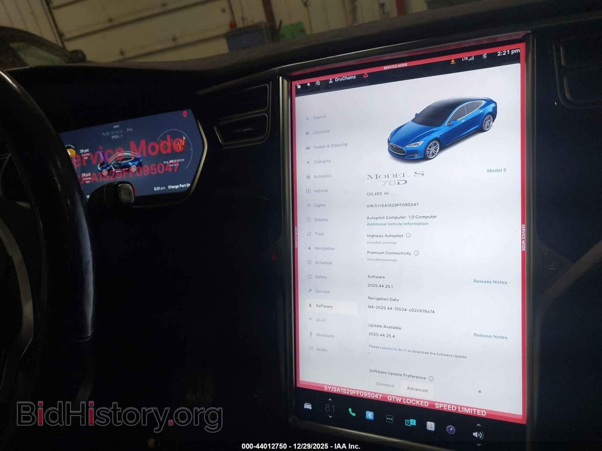 2015 TESLA MODEL S - VIN: 5YJSA1S29FF095047 - Фото 7