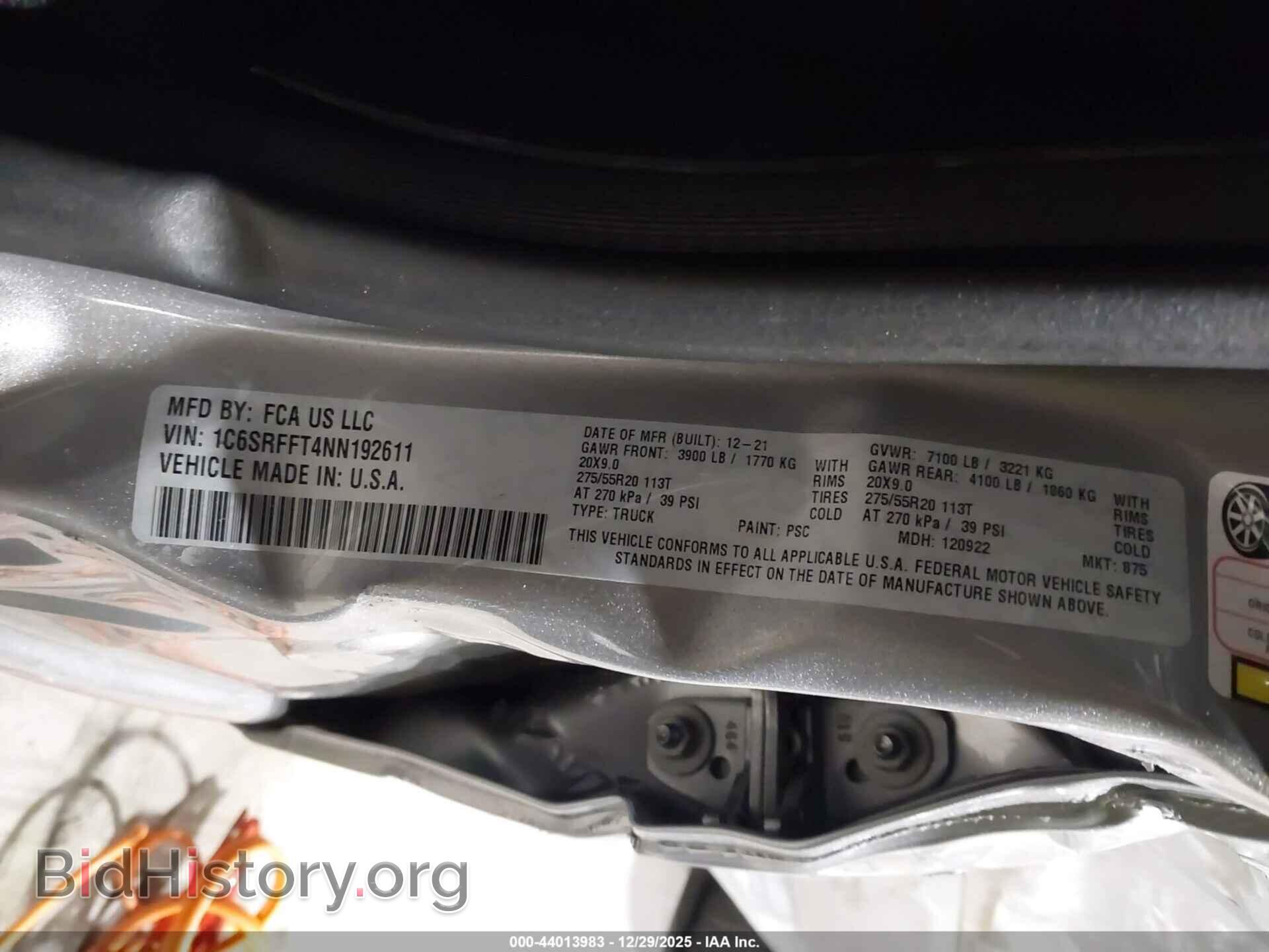 2022 RAM 1500 - VIN: 1C6SRFFT4NN192611 - Фото 9