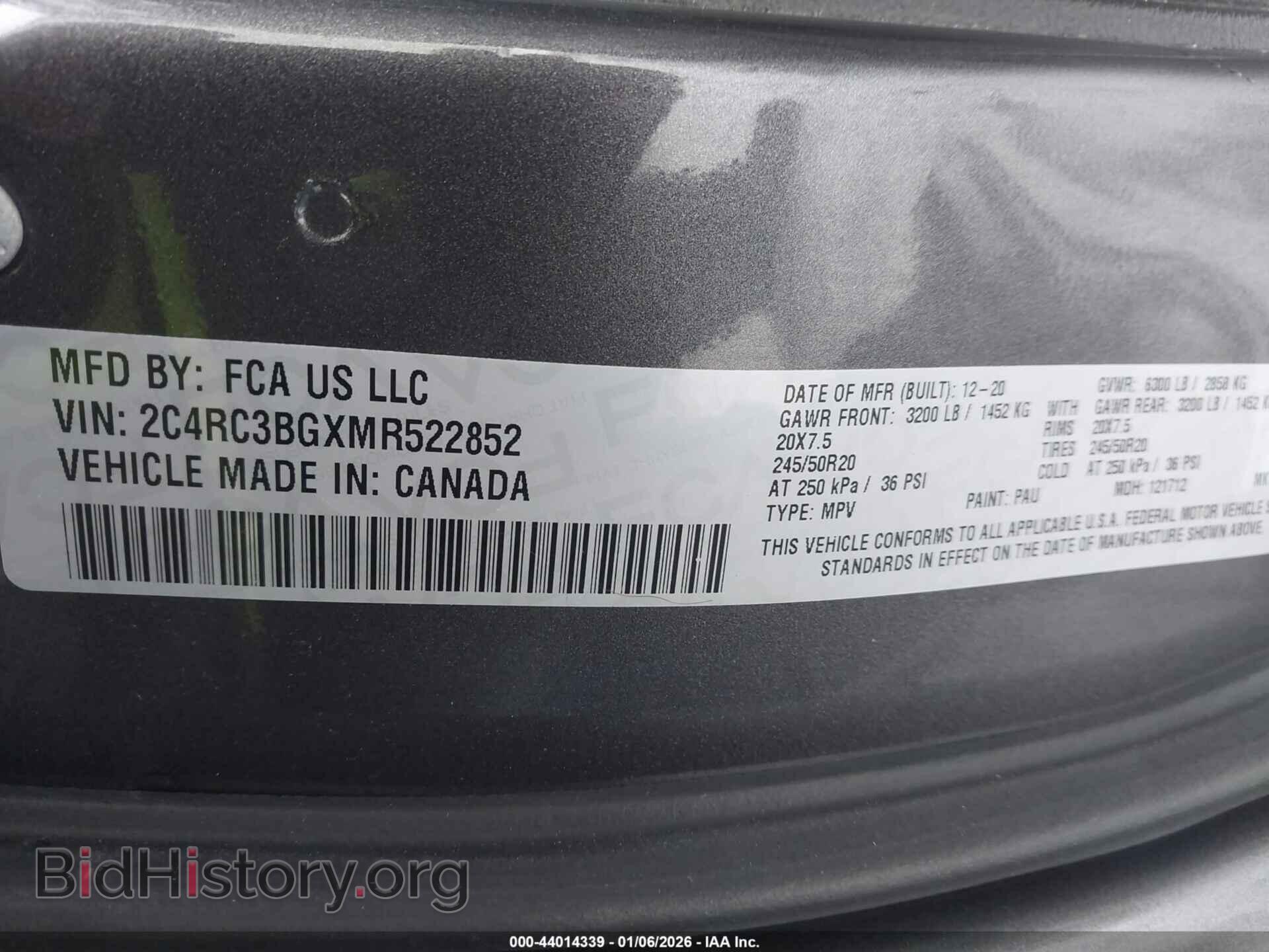 2021 CHRYSLER PACIFICA - VIN: 2C4RC3BGXMR522852 - Фото 9