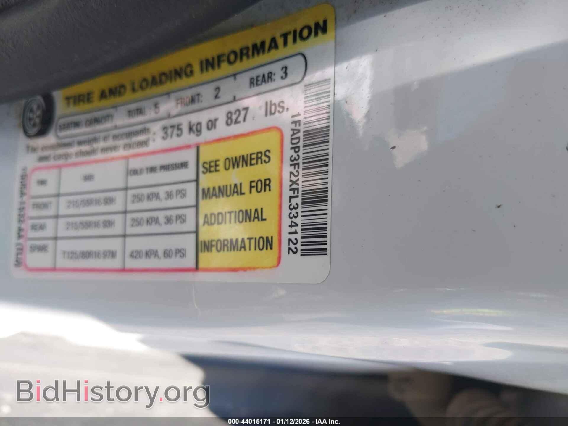 2015 FORD FOCUS - VIN: 1FADP3F2XFL334122 - Фото 9