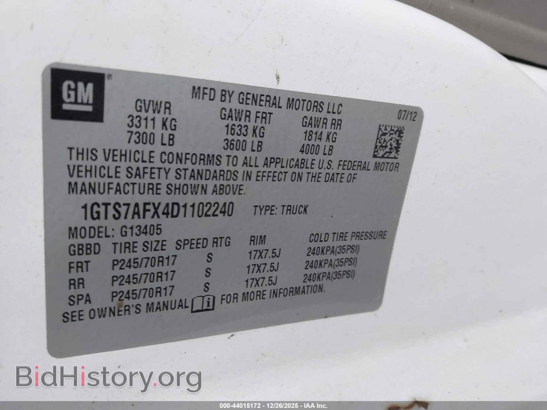2013 GMC SAVANA 1500 - VIN: 1GTS7AFX4D1102240 - Фото 9